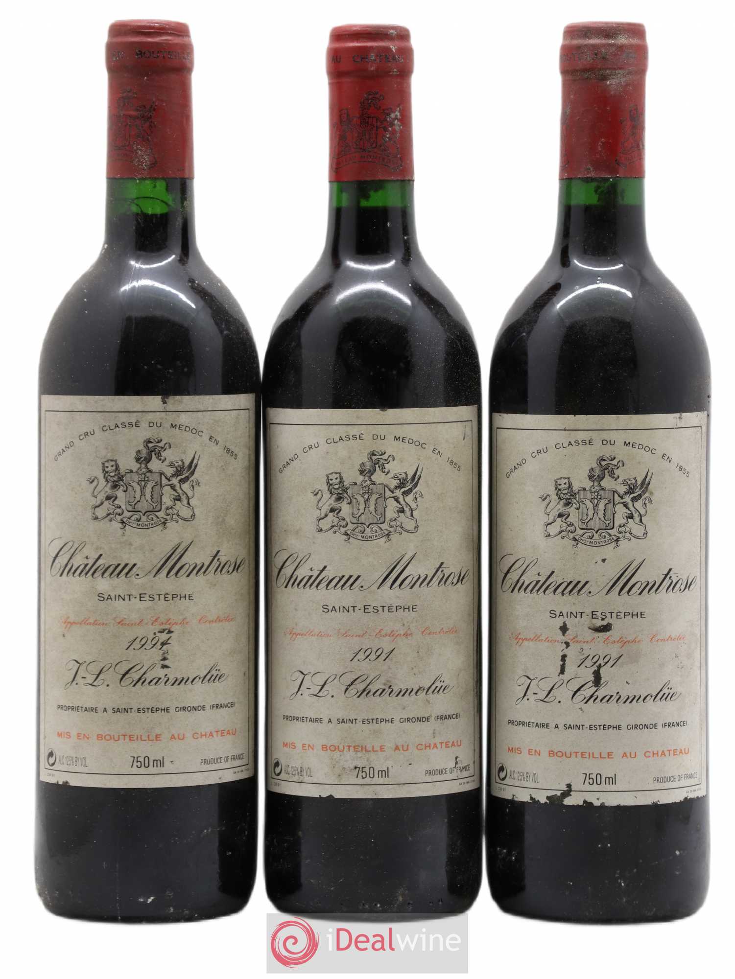 Château Montrose 2ème Grand Cru Classé 1991 - Lot de 3 bouteilles - 0