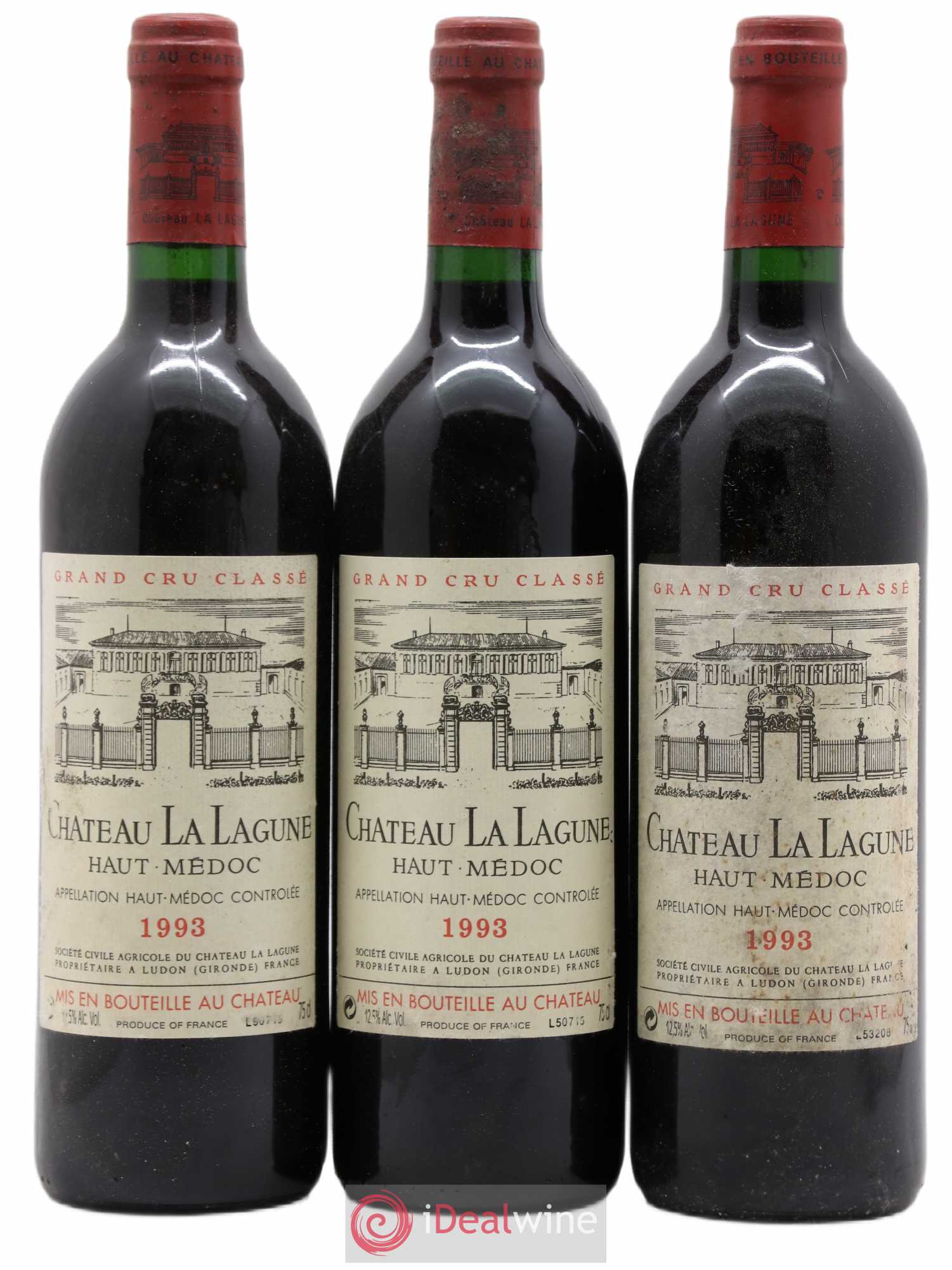 Château la Lagune 3ème Grand Cru Classé 1993 - Lot de 3 bouteilles - 0