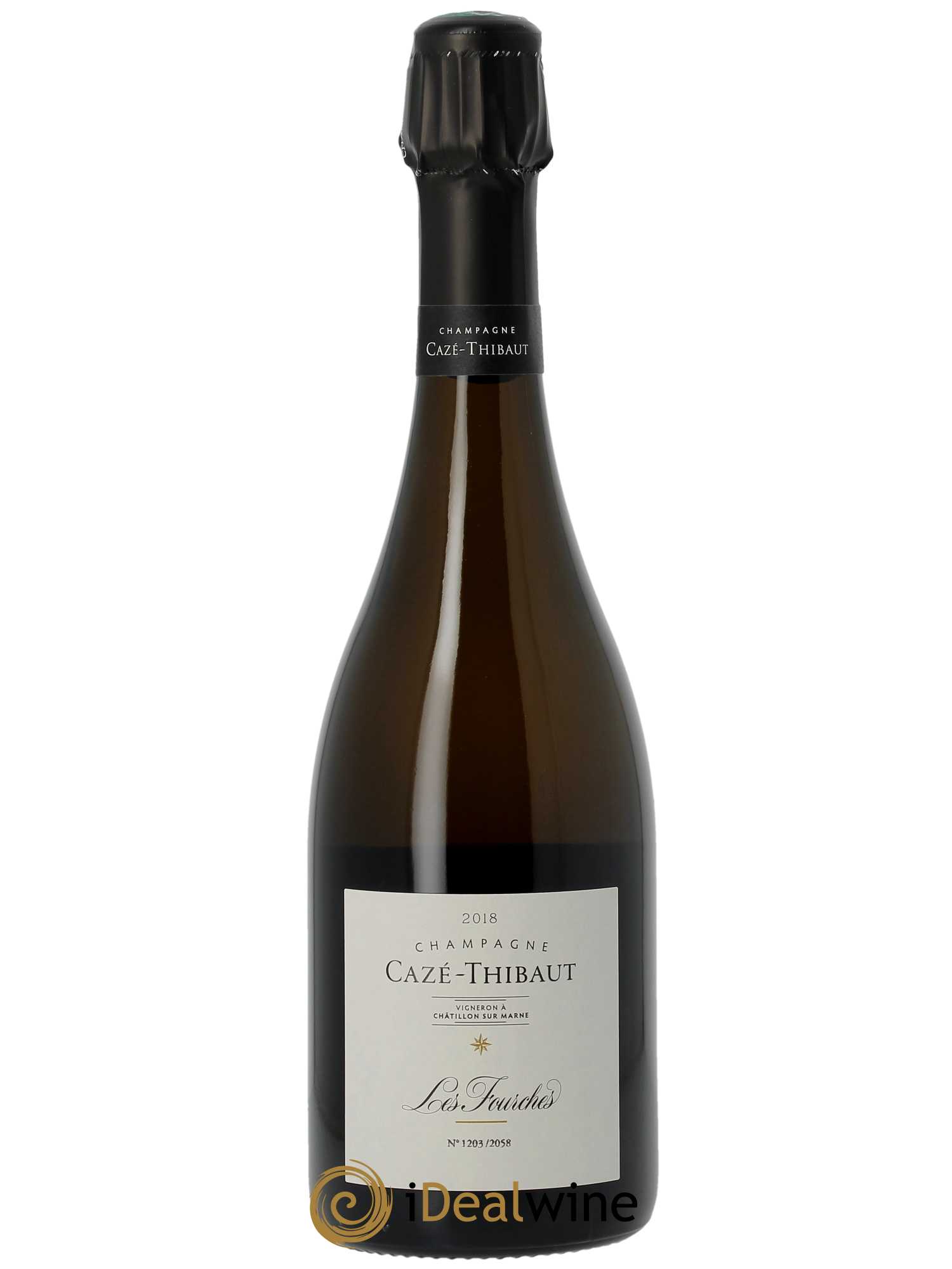 Les Fourches Blanc de Blancs Extra-Brut Cazé Thibaut 2018 - Lot de 1 bouteille - 0