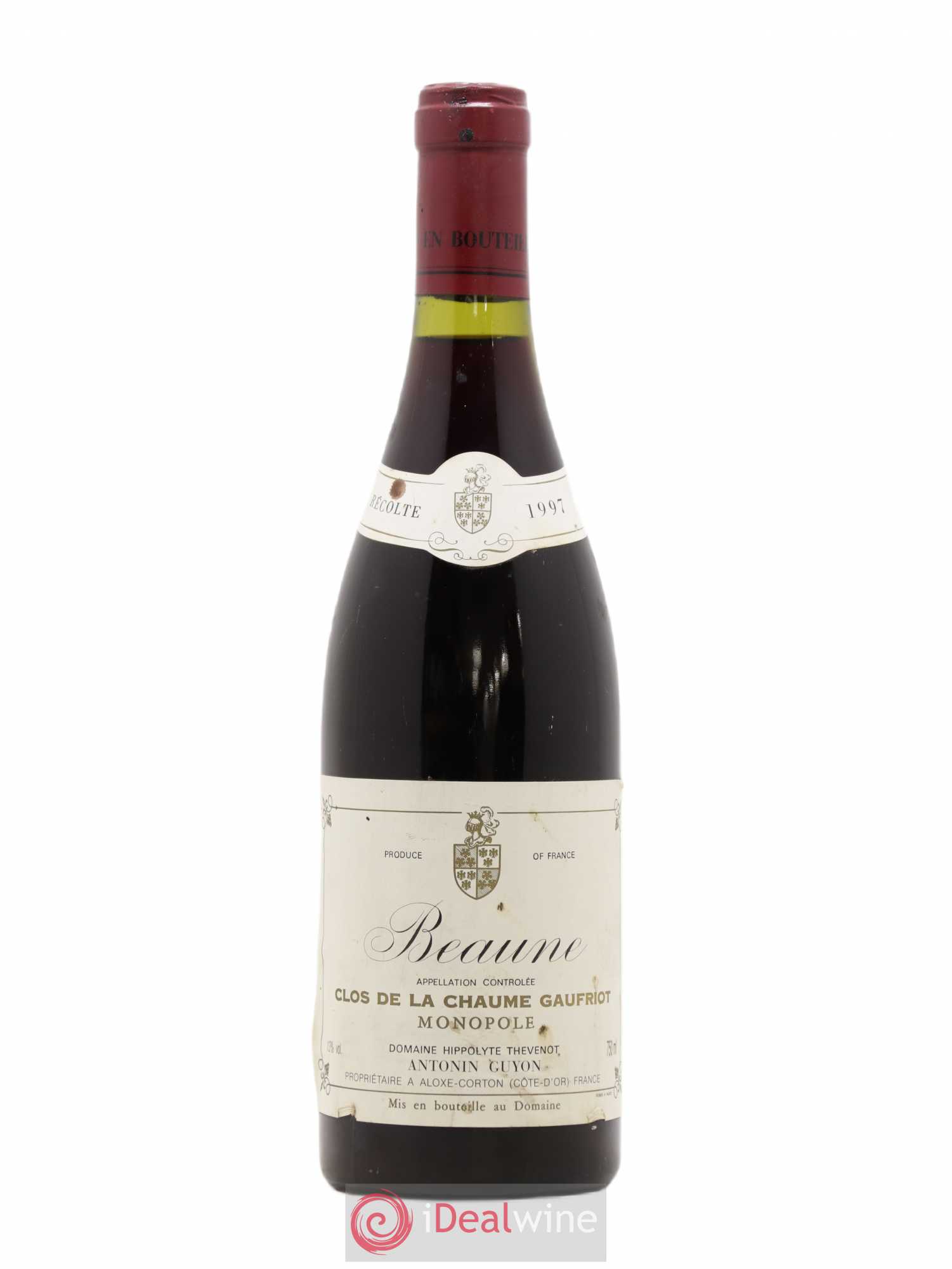 Beaune 1er Cru Clos de la Chaume Gaufriot A. Guyon 1997 - Posten von 1 Flasche - 0