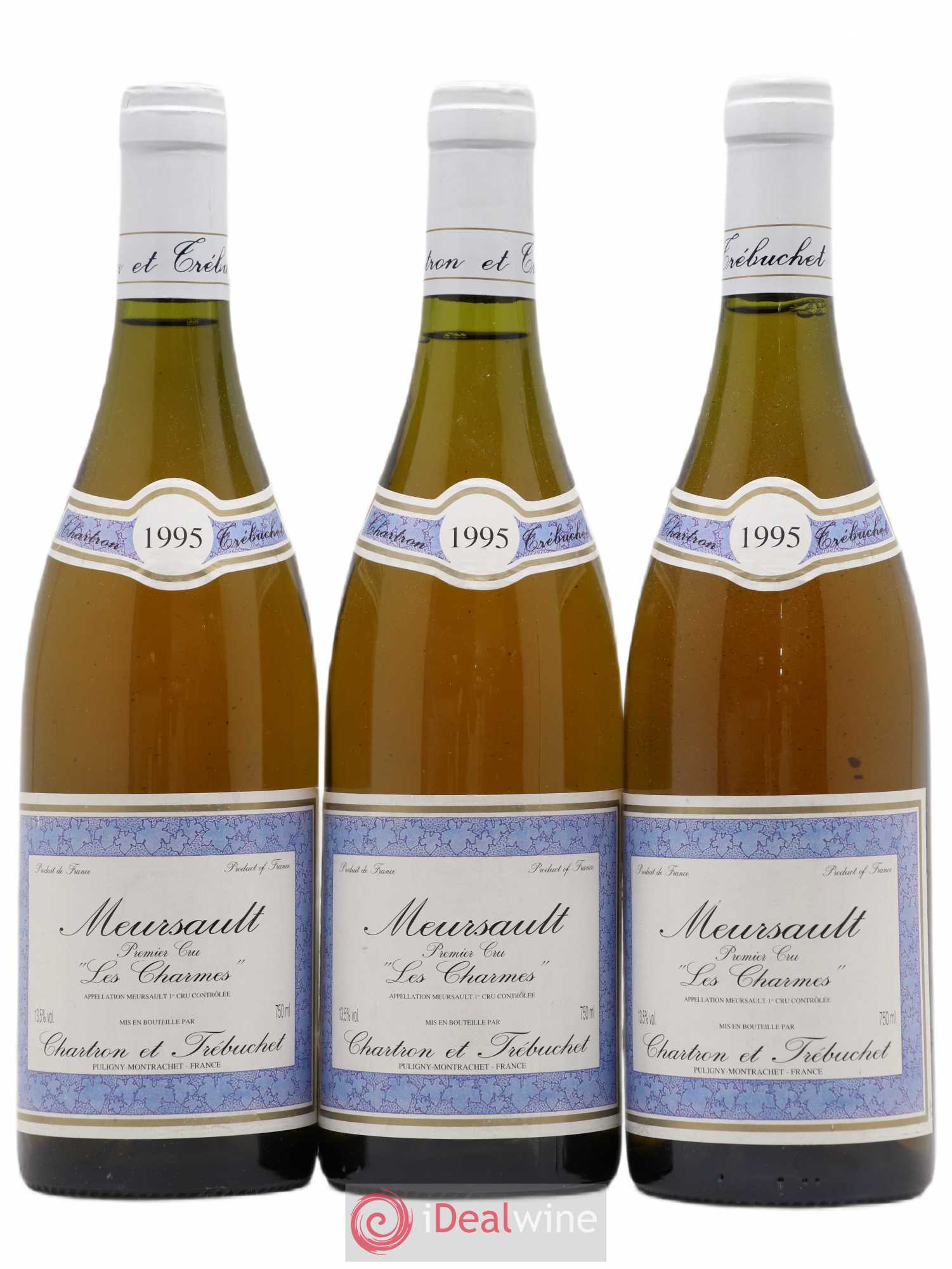 Meursault 1er Cru Les Charmes Chartron et Trébuchet 1995 - Posten von 3 Flaschen - 0