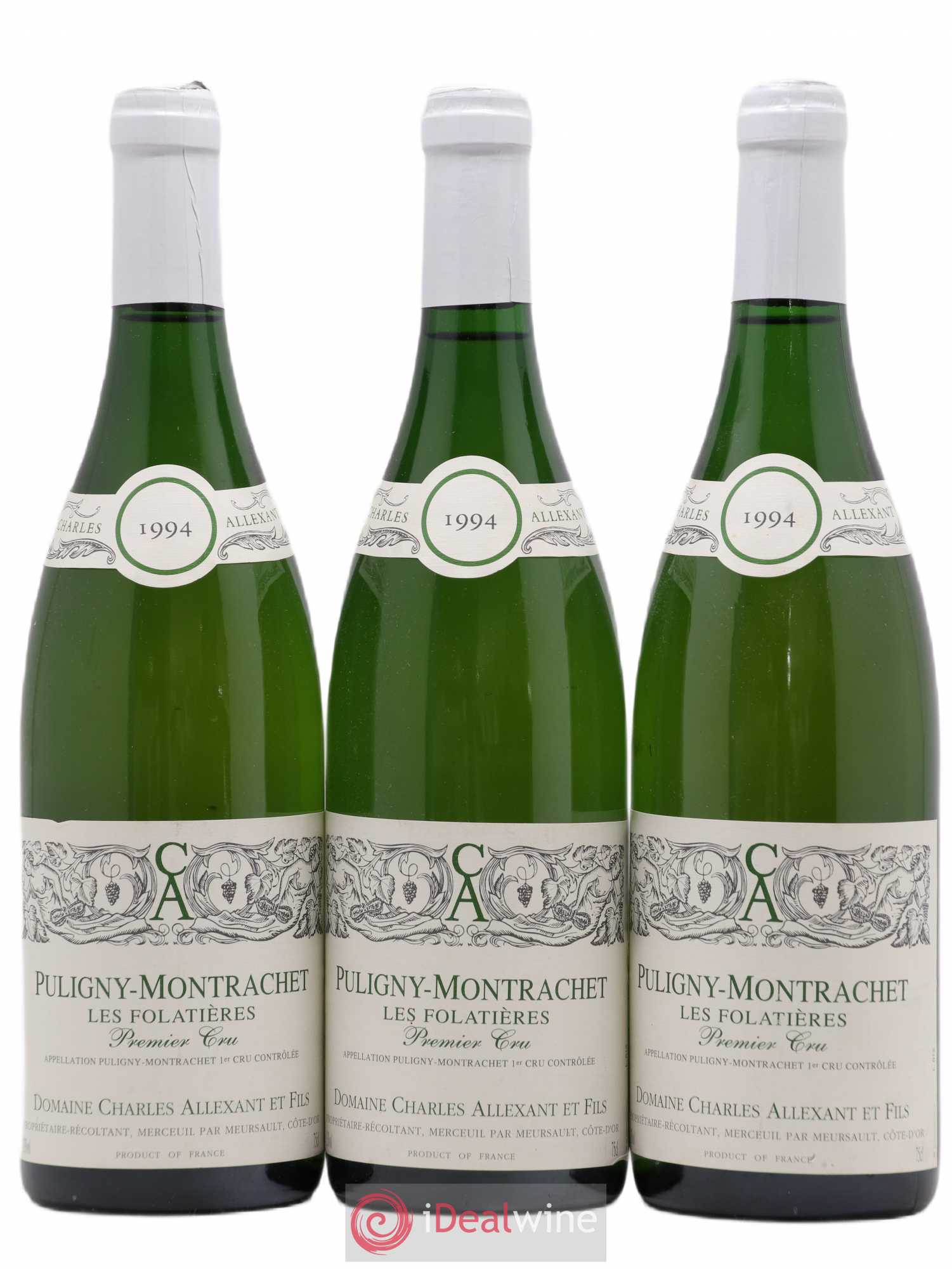 Puligny-Montrachet 1er Cru Les Folatières Domaine Allexant 1994 - Posten von 3 Flaschen - 0