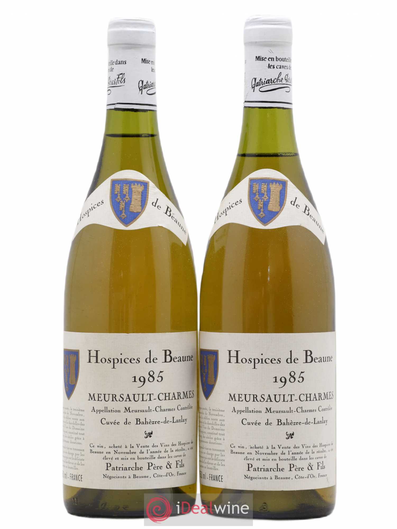 Meursault 1er Cru Charmes Cuvée Bahèzre de Lanlay Hospices de Beaune Patriarche 1985 - Posten von 2 Flaschen - 0