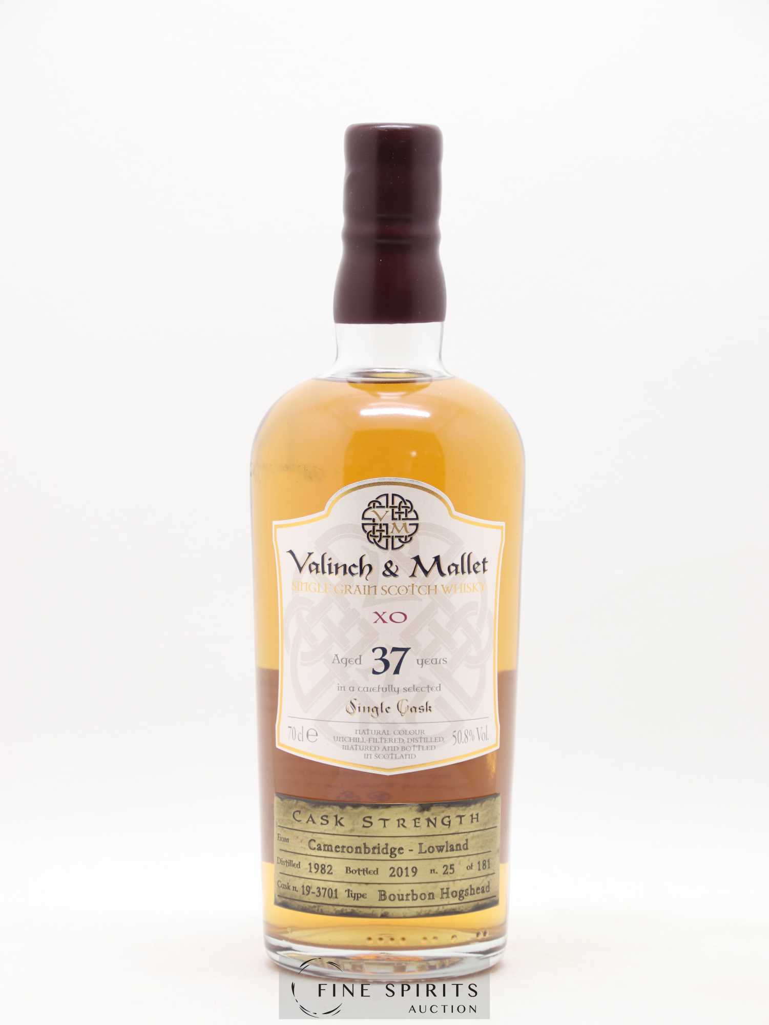 Cameronbridge 37 years 1982 Valinch & Mallet Single Cask n°19-3701 - One of 181 - bottled 2019 XO - Lot de 1 bouteille - 1
