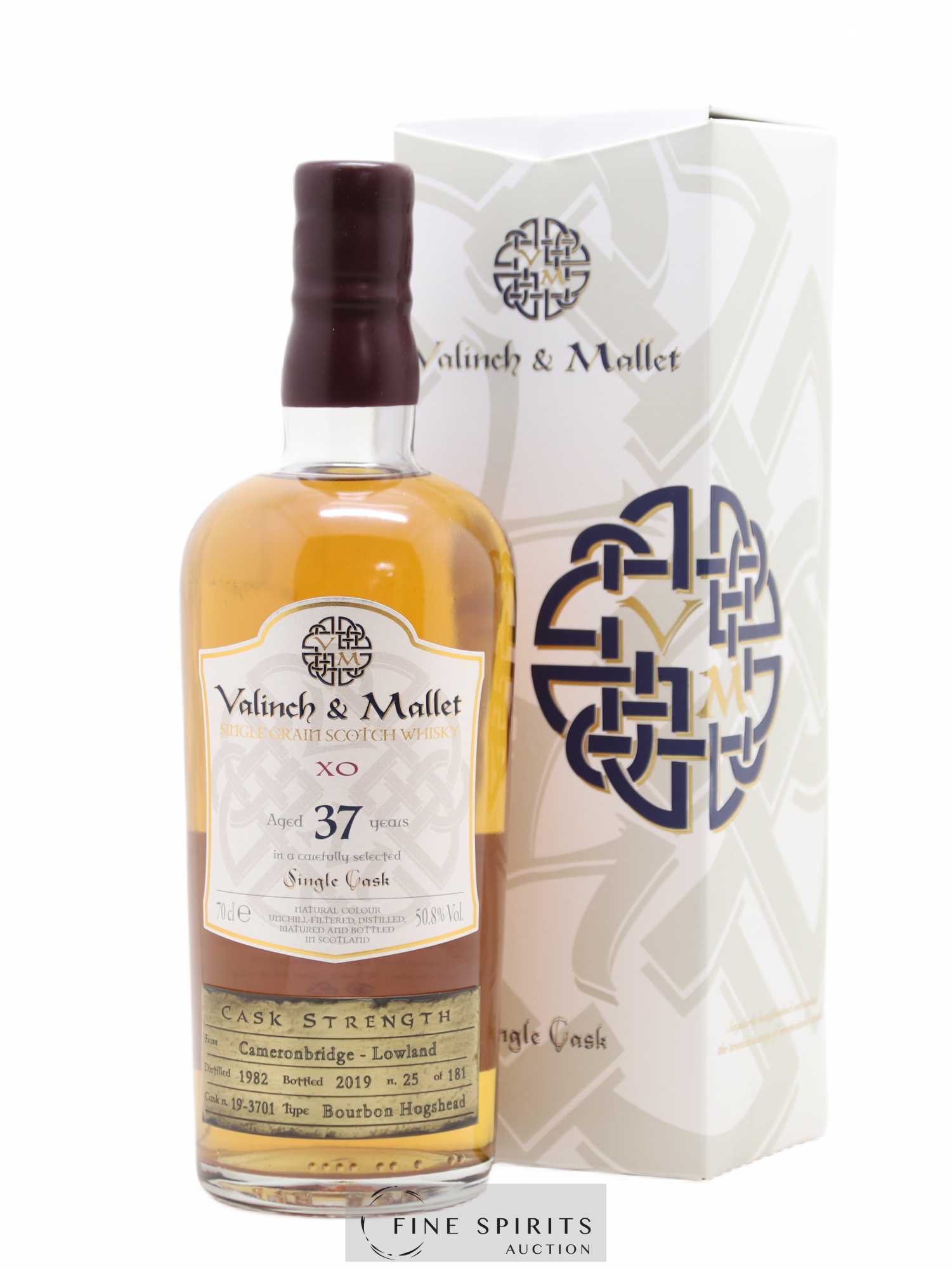 Cameronbridge 37 years 1982 Valinch & Mallet Single Cask n°19-3701 - One of 181 - bottled 2019 XO - Lot de 1 bouteille - 0