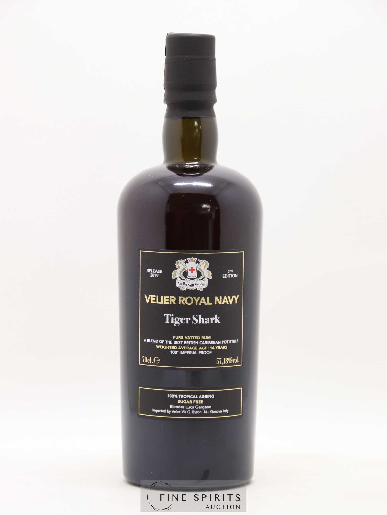 Velier Royal Navy 14 years Of. Tiger Shark 2nd Edition - Release 2019 - Lot de 1 bouteille - 1