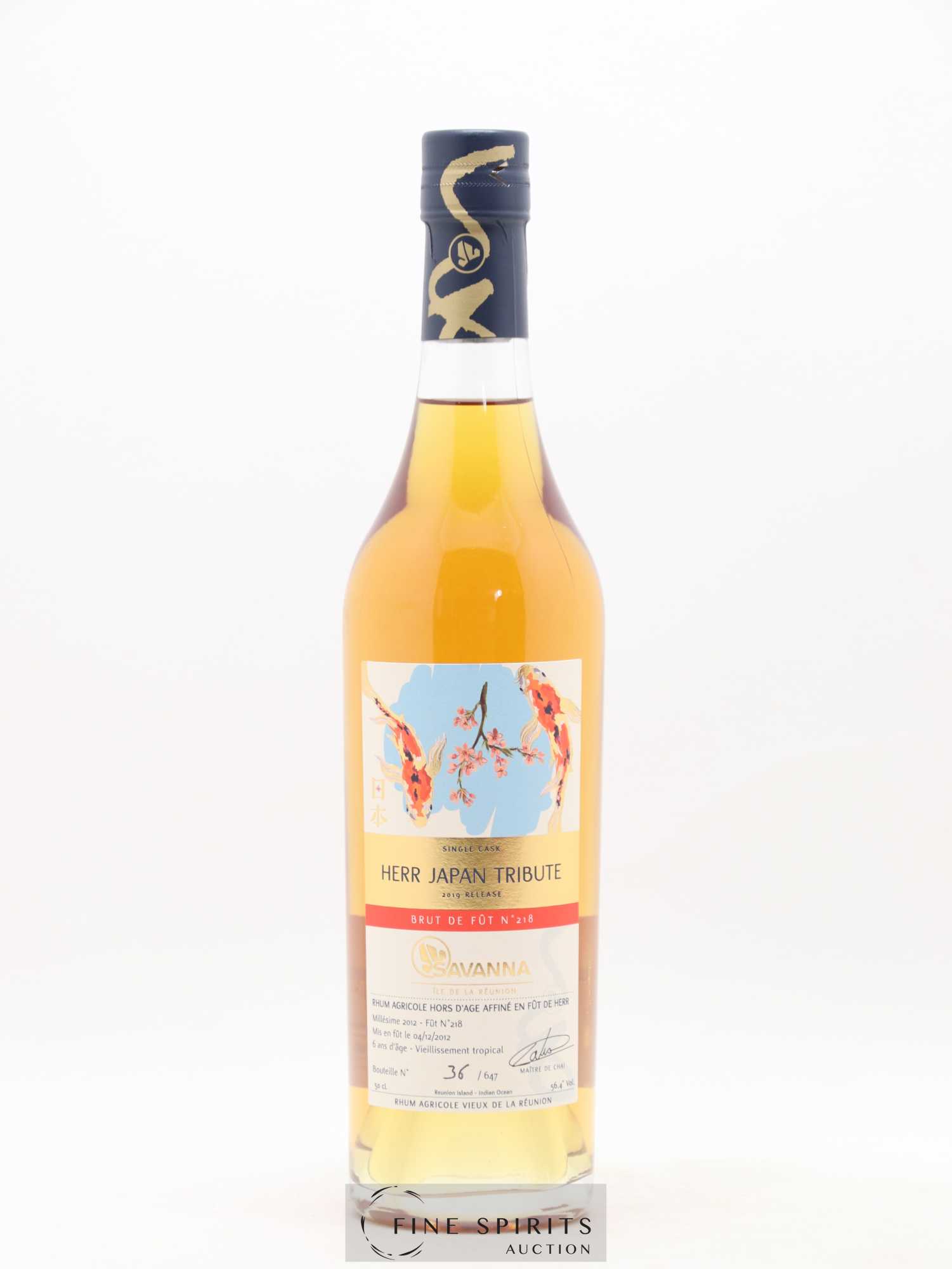 Savanna 2012 Of. Herr Japan Tribute Single Cask n°218 - One of 647 - bottled 2019 - Lot de 1 bouteille - 1