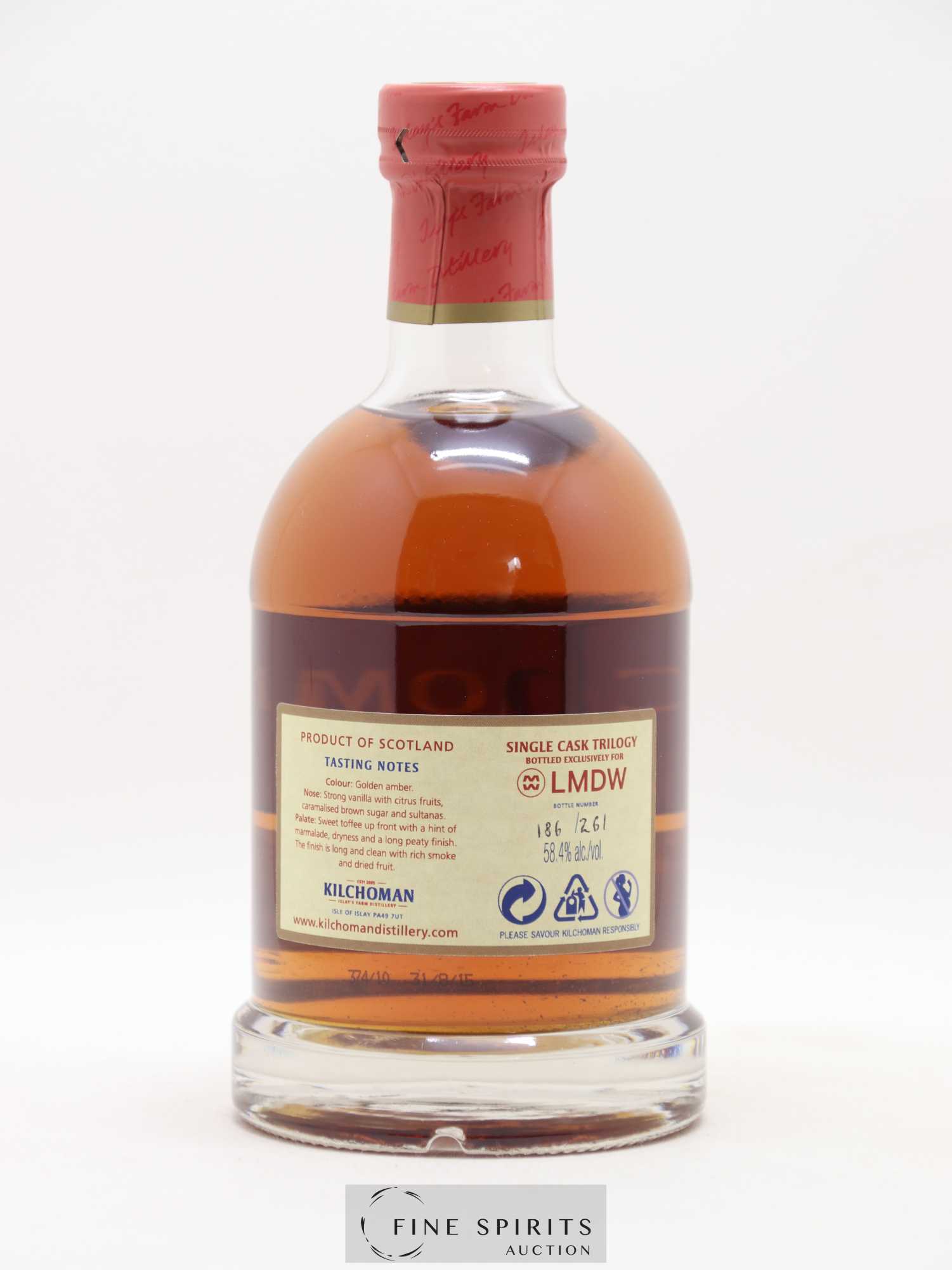 Kilchoman 2010 Of. The Trilogy PX Cask n°374-2010 - bottled 2015 LMDW - Lot de 1 bouteille - 2
