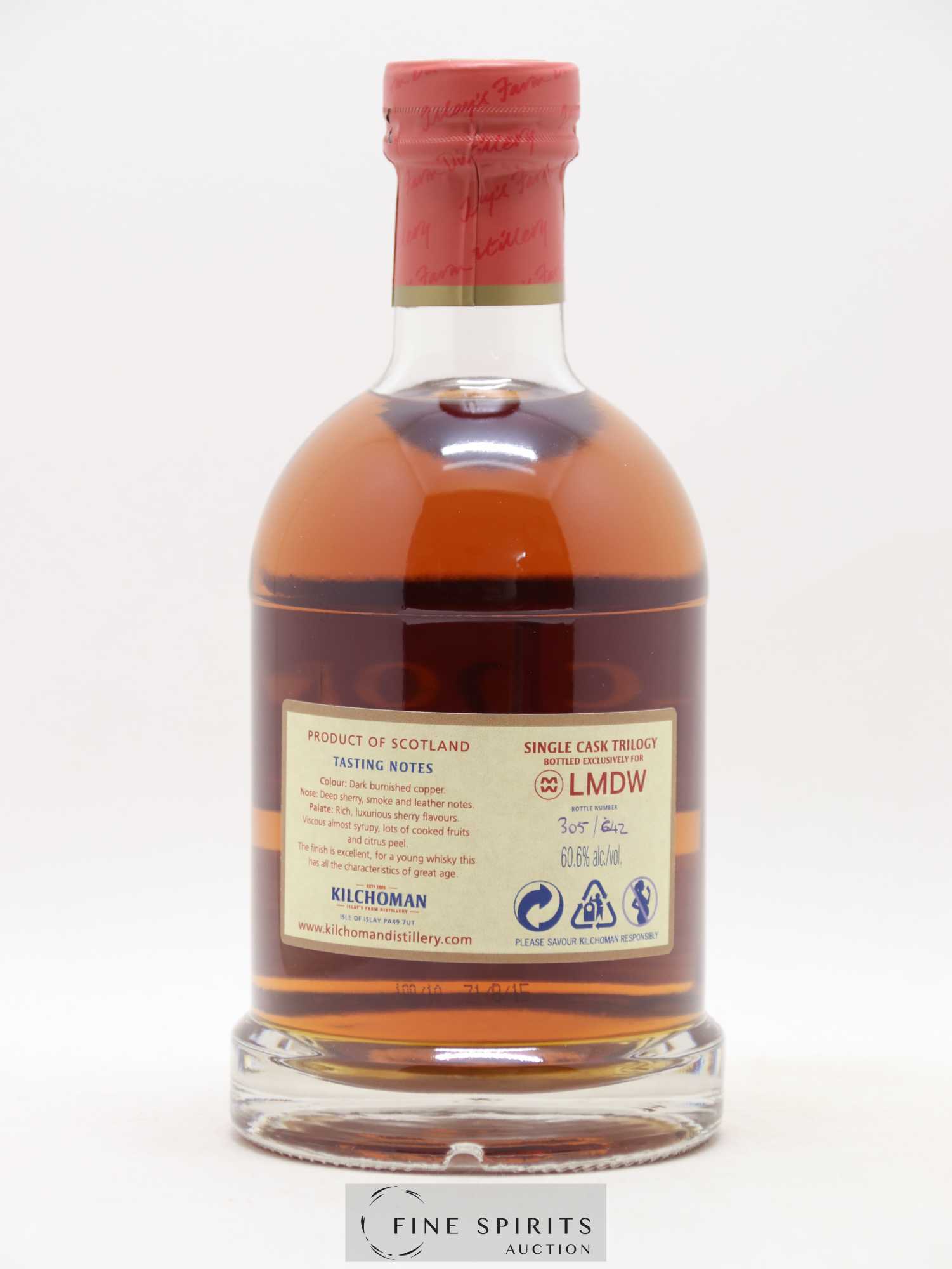 Kilchoman 2010 Of. The Trilogy Sherry Cask n°199-2010 - bottled 2015 LMDW - Lot de 1 bouteille - 2
