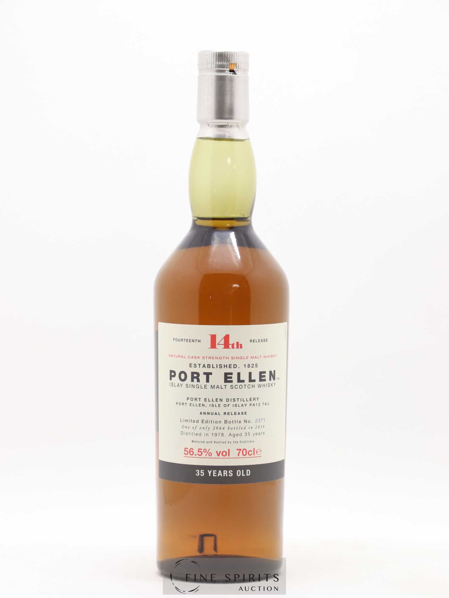 Port Ellen 35 years 1978 Of. 14th Release Natural Cask Strength - One of 2964 - bottled 2014 Limited Edition - Lot de 1 bouteille - 1
