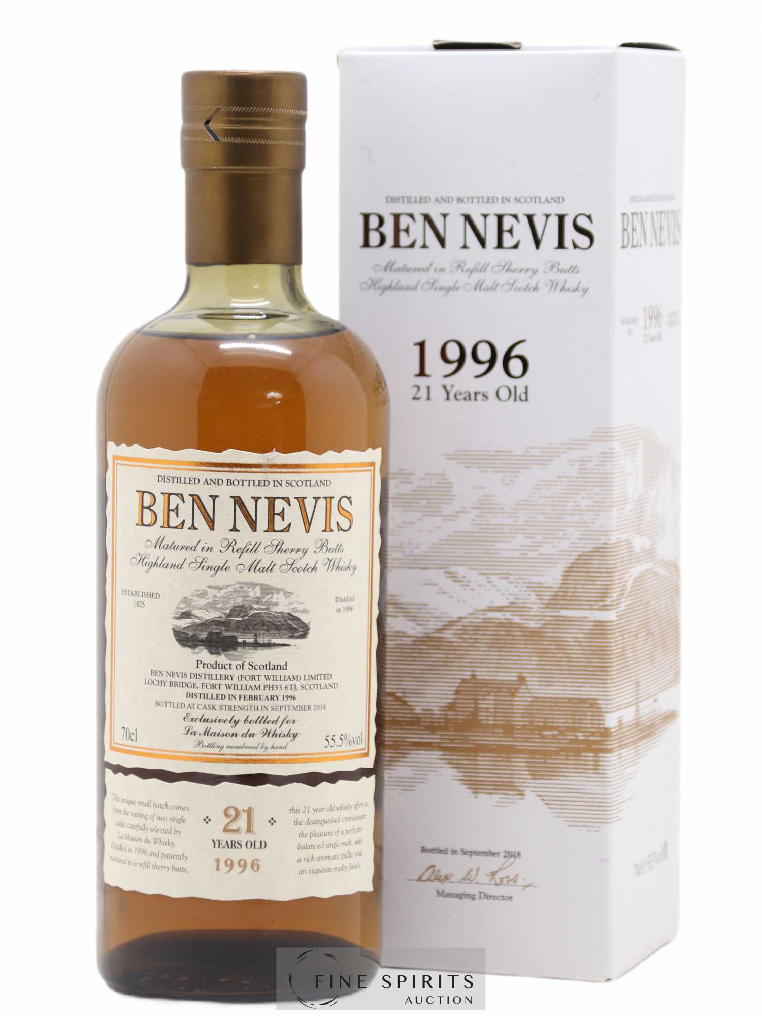 Ben Nevis 21 years 1996 Of. Sherry Butts - One of 1049 - bottled 2018 LMDW - Lot de 1 bouteille - 0