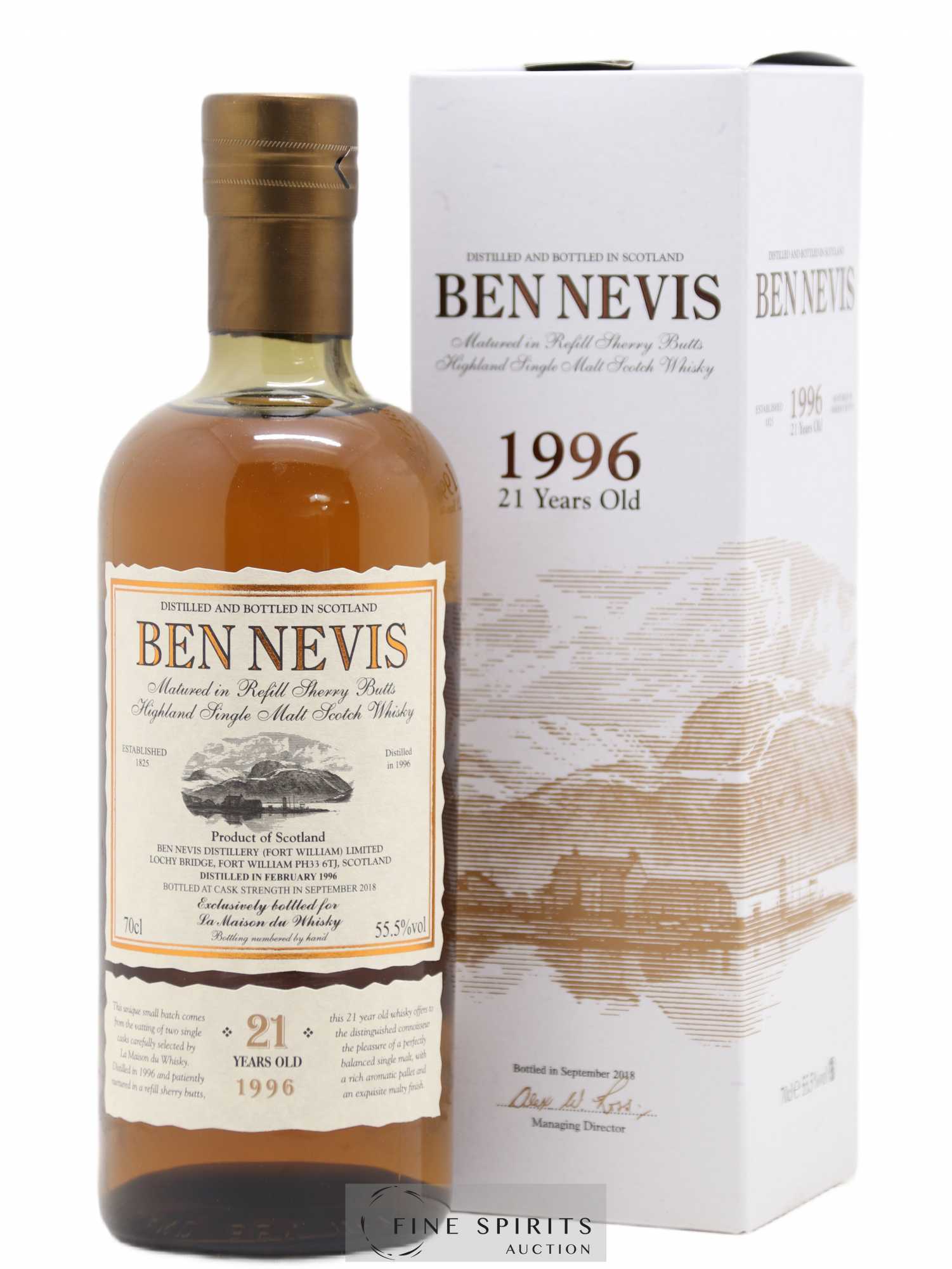 Ben Nevis 21 years 1996 Of. Sherry Butts - One of 1049 - bottled 2018 LMDW - Lot de 1 bouteille - 0