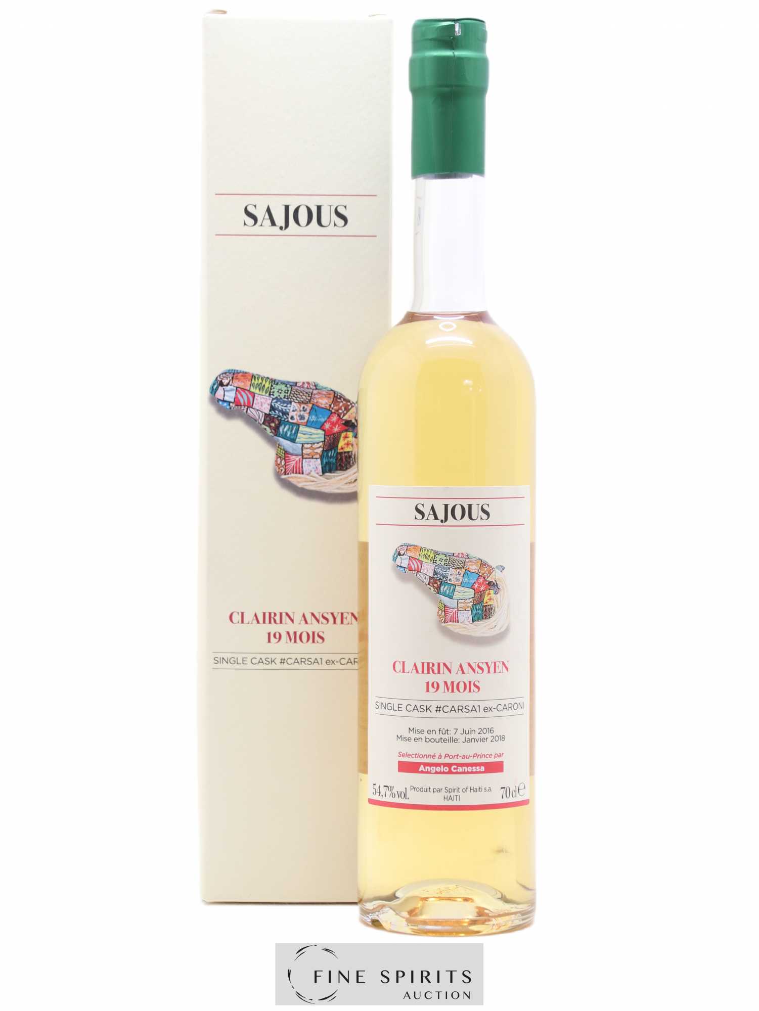 Sajous 2016 Velier 19 mois Cask n°CARSA1 ex-Caroni - bottled 2018 - Lot de 1 bouteille - 0