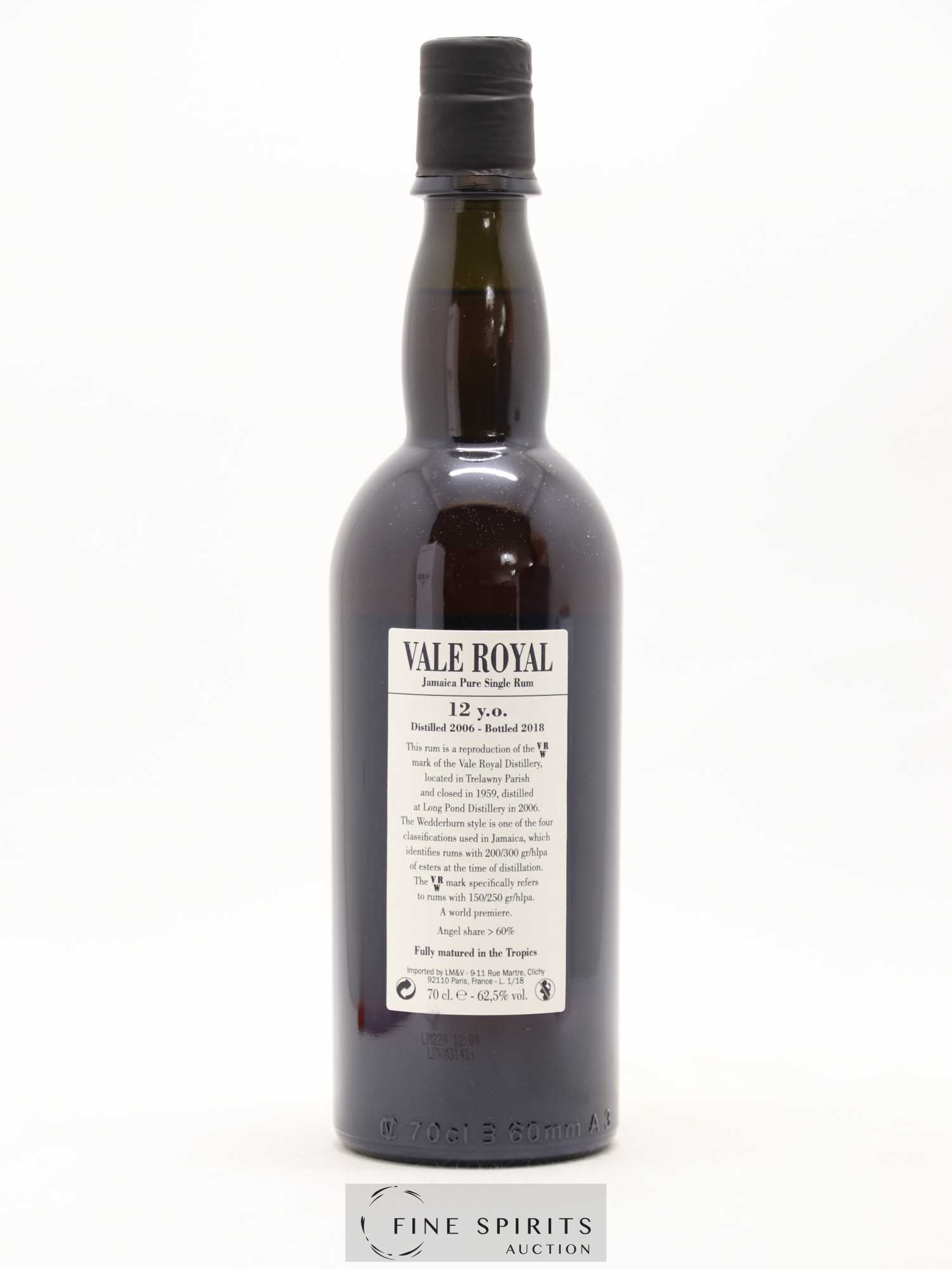 Vale Royal 12 years 2006 Velier VRW One of 3412 - bottled 2018 - Lot of 1 bottle - 2