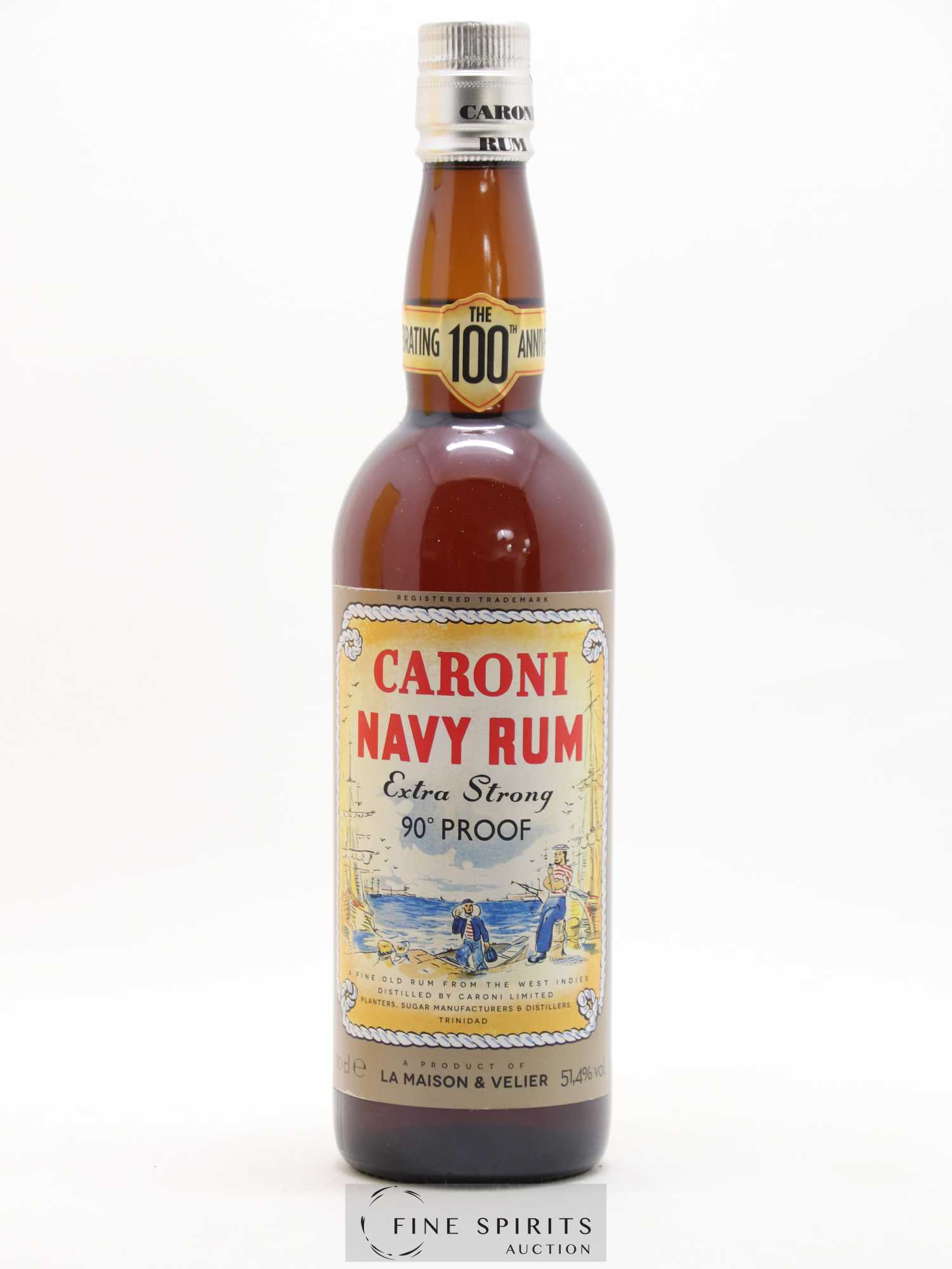 Caroni 18 years Velier Navy Rum 90° Proof - bottled 2018 Celebrating the 100th Anniversary Extra Strong - Lot de 1 bouteille - 1