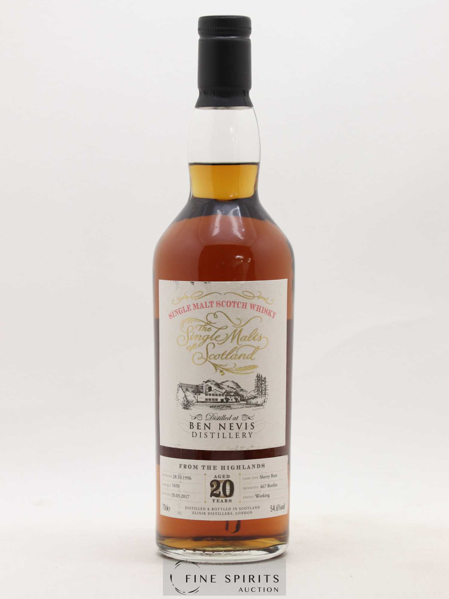 Ben Nevis 20 years 1996 Elixir Distillers Sherry Butt Cask n°1650 - One of 467 - bottled 2017 The Single Malts of Scotland - Posten von 1 Flasche - 1