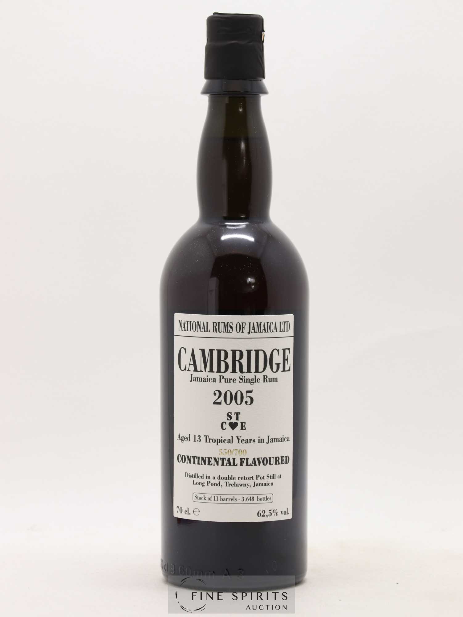Cambridge 13 years 2005 Of. Mark ST C E - One of 3648 - bottled 2018 LM&V National Rums of Jamaica Continental Flavoured - Posten von 1 Flasche - 1