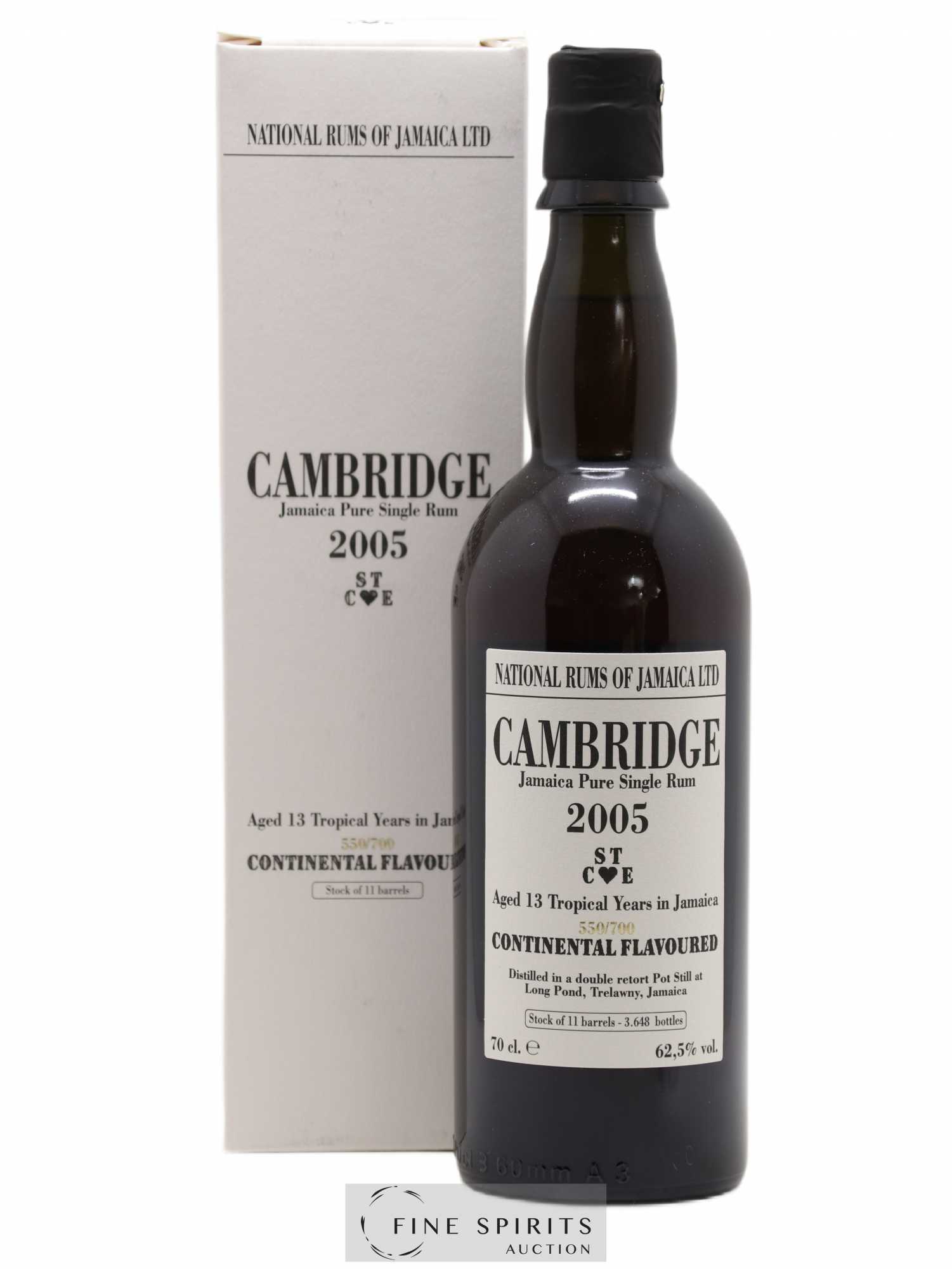 Cambridge 13 years 2005 Of. Mark ST C E - One of 3648 - bottled 2018 LM&V National Rums of Jamaica Continental Flavoured - Posten von 1 Flasche - 0