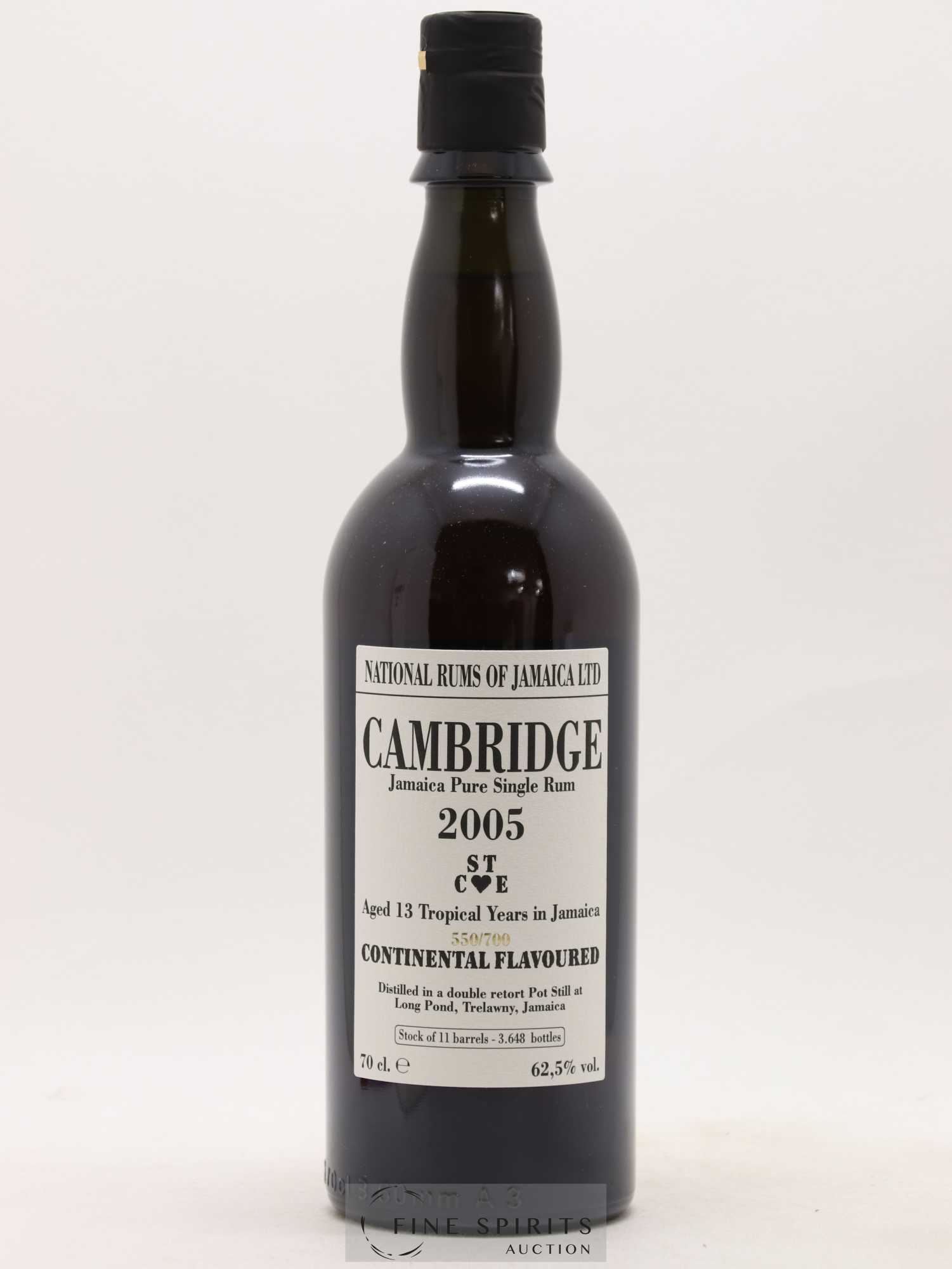 Cambridge 13 years 2005 Of. Mark ST C E - One of 3648 - bottled 2018 LM&V National Rums of Jamaica Continental Flavoured - Posten von 1 Flasche - 1
