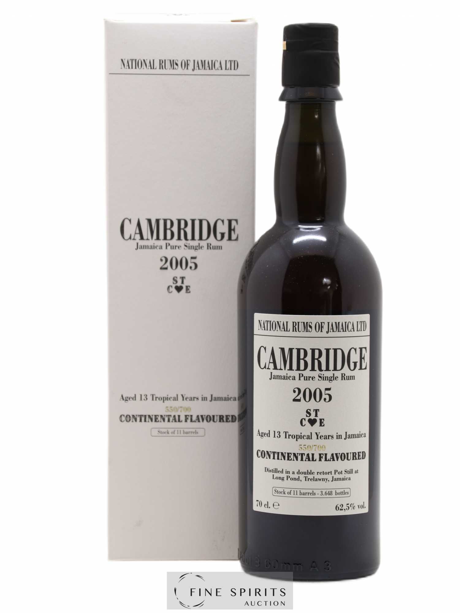 Cambridge 13 years 2005 Of. Mark ST C E - One of 3648 - bottled 2018 LM&V National Rums of Jamaica Continental Flavoured - Posten von 1 Flasche - 0