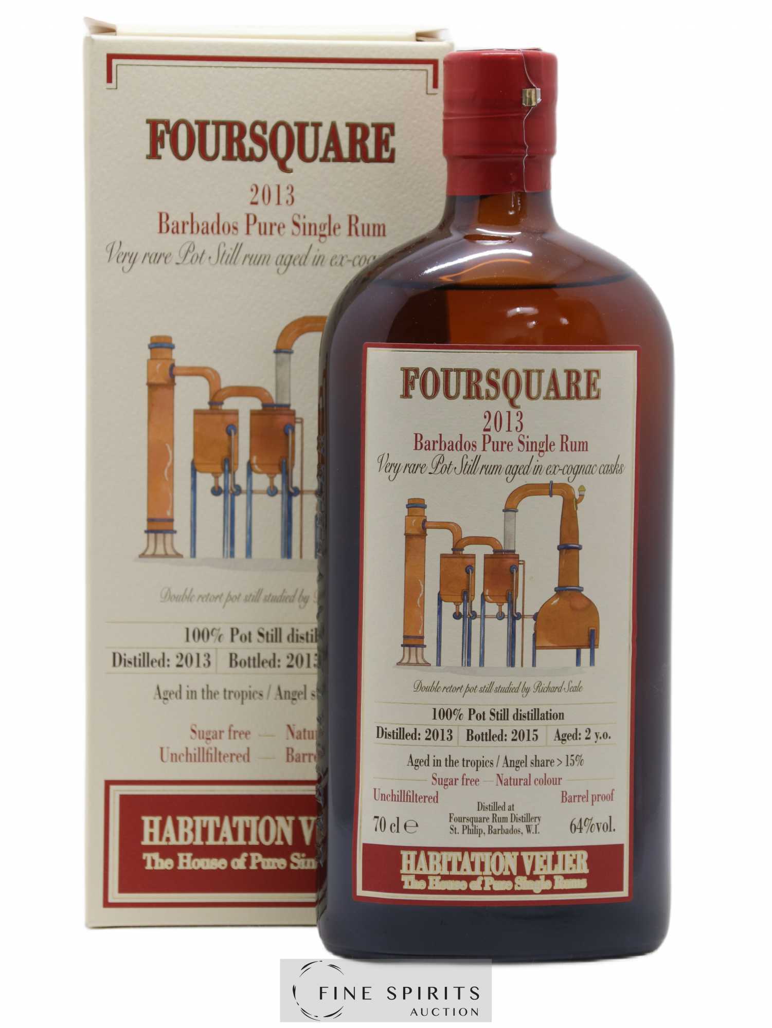 Foursquare 2 years 2013 Velier bottled 2015 Habitation Velier - Lot de 1 bouteille - 0