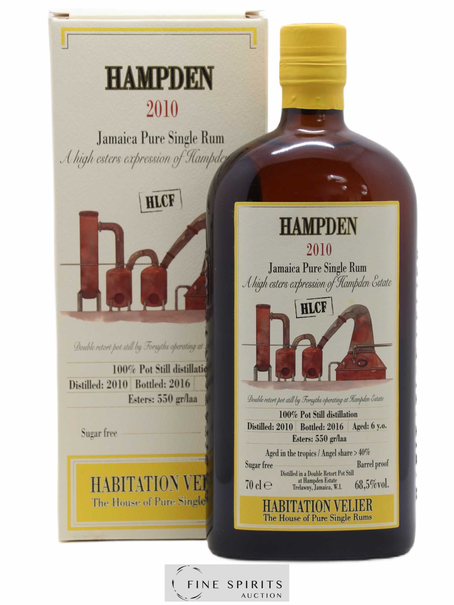 Hampden 6 years 2010 Velier HLCF Pot Still Distillation - bottled 2016 Habitation Velier - Lot de 1 bouteille - 0
