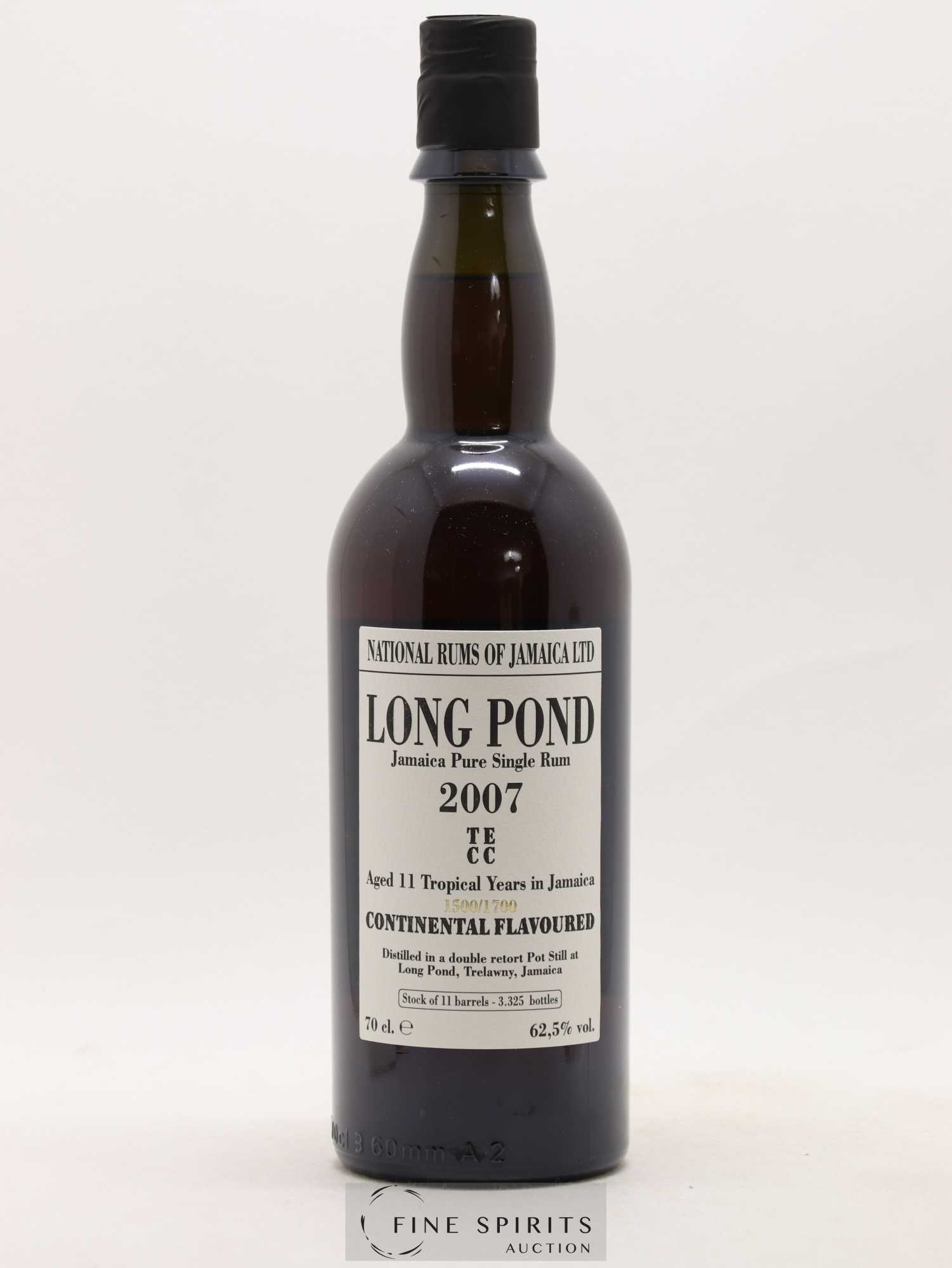 Long Pond 11 years 2007 Of. Mark TECC - One of 3325 - bottled 2018 LM&V National Rums of Jamaica - Lot de 1 bouteille - 1