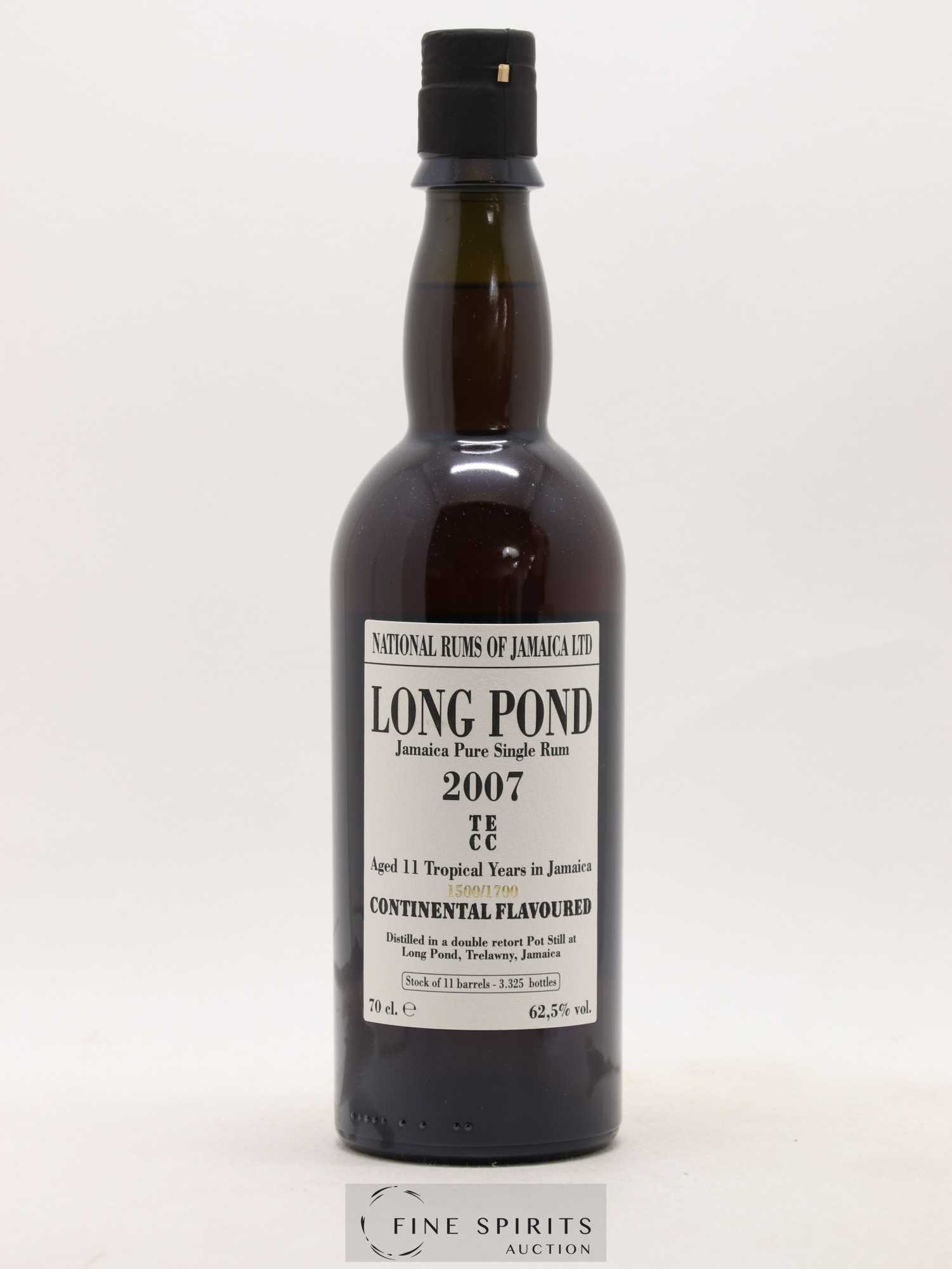 Long Pond 11 years 2007 Of. Mark TECC - One of 3325 - bottled 2018 LM&V National Rums of Jamaica - Lot de 1 bouteille - 1