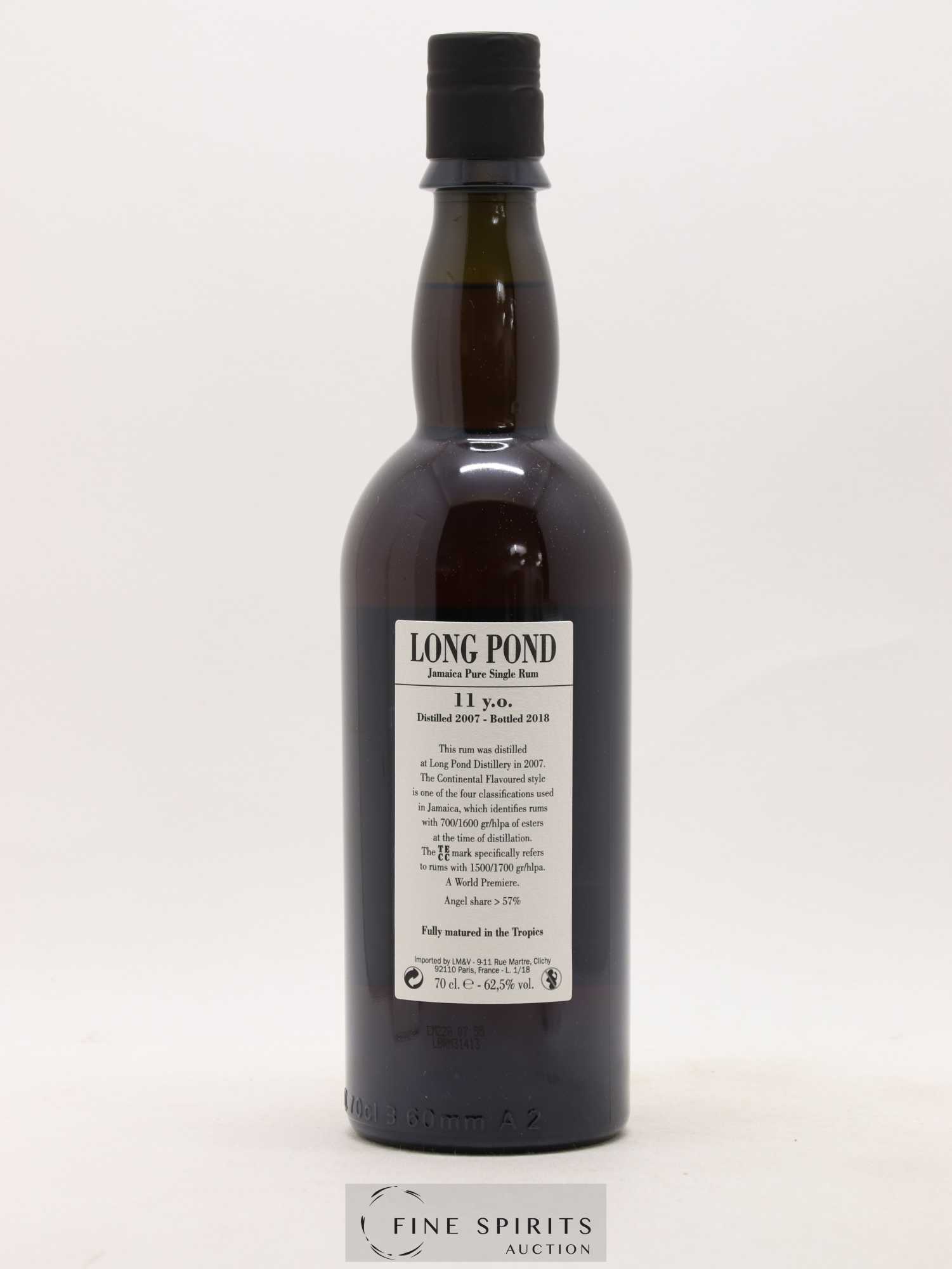 Long Pond 11 years 2007 Of. Mark TECC - One of 3325 - bottled 2018 LM&V National Rums of Jamaica - Lot de 1 bouteille - 2