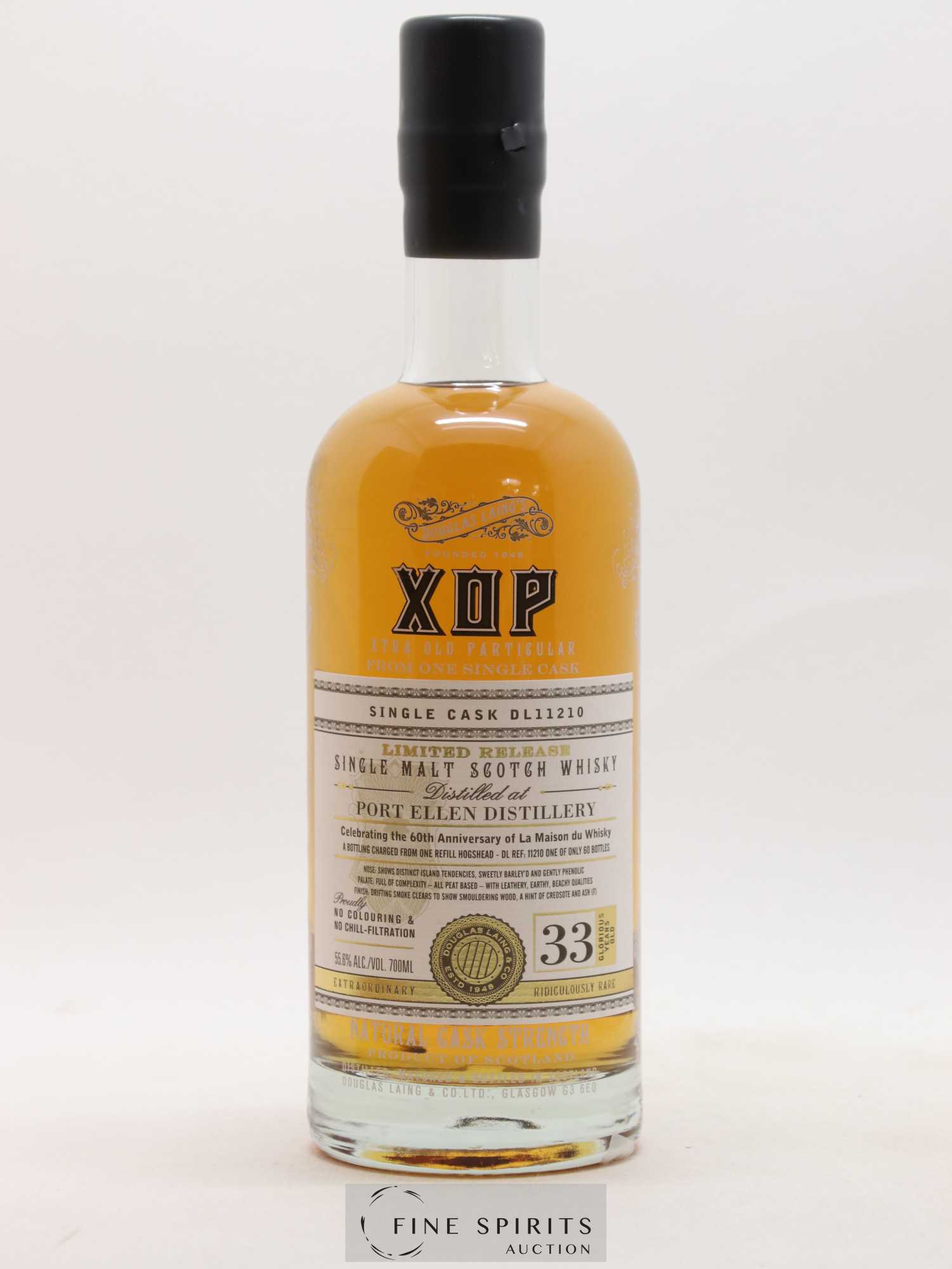 Port Ellen 33 years Douglas Laing Xtra Old Particular Single Cask DL11210 LMDW 60th Anniversary Limited Release of 60 bottles - Lot de 1 bouteille - 1