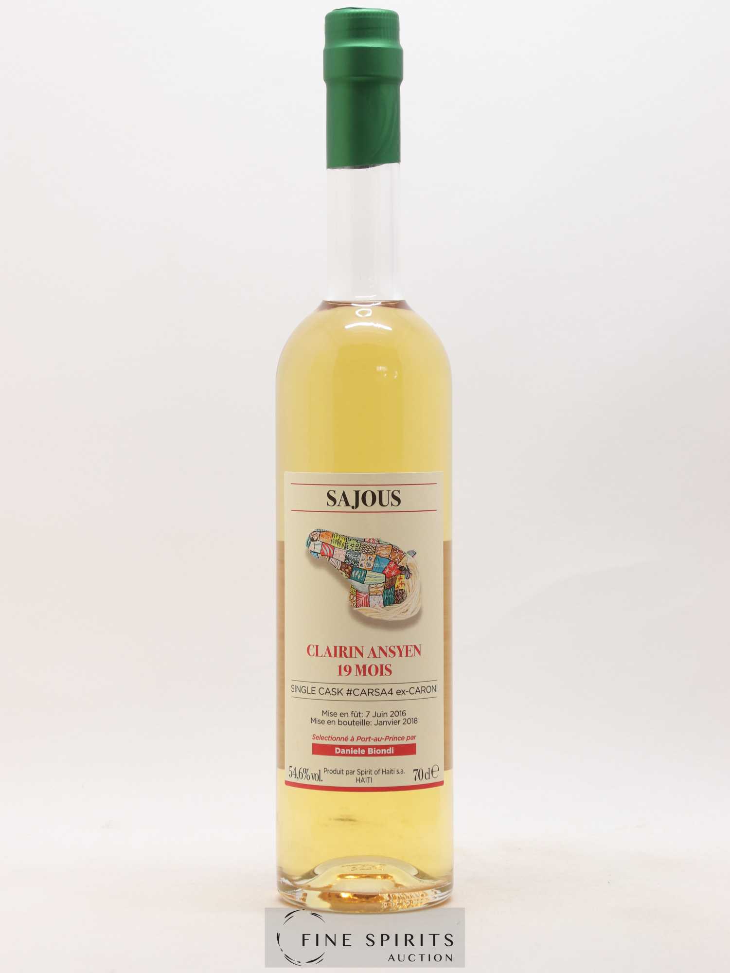 Sajous 2016 Velier 19 mois Cask n°CARSA4 ex-Caroni - bottled 2018 - Lot de 1 bouteille - 1