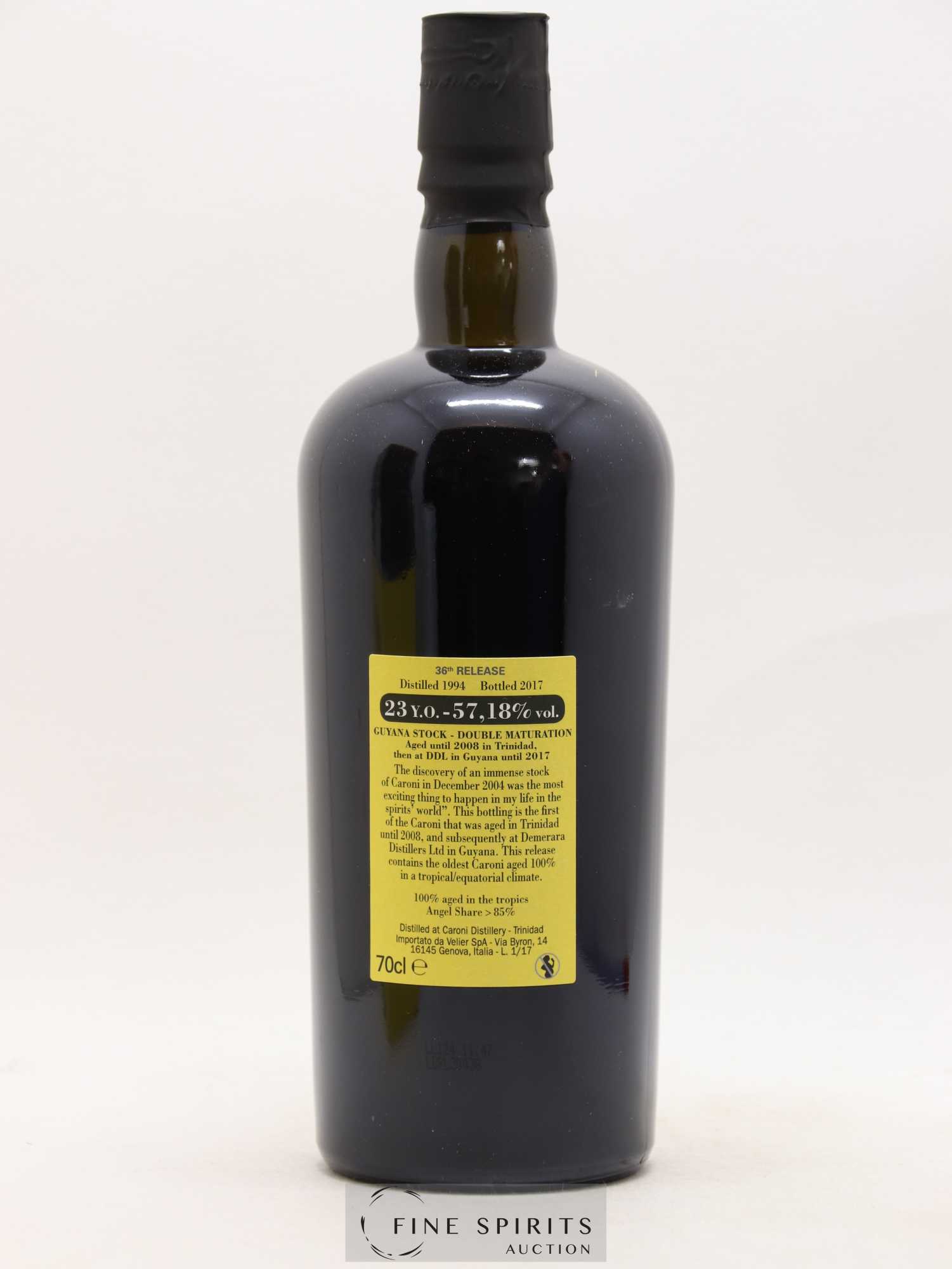 Caroni 23 years 1994 Velier 36th Release Double Maturation - bottled 2017 Guyana Stock - Lot de 1 bouteille - 2