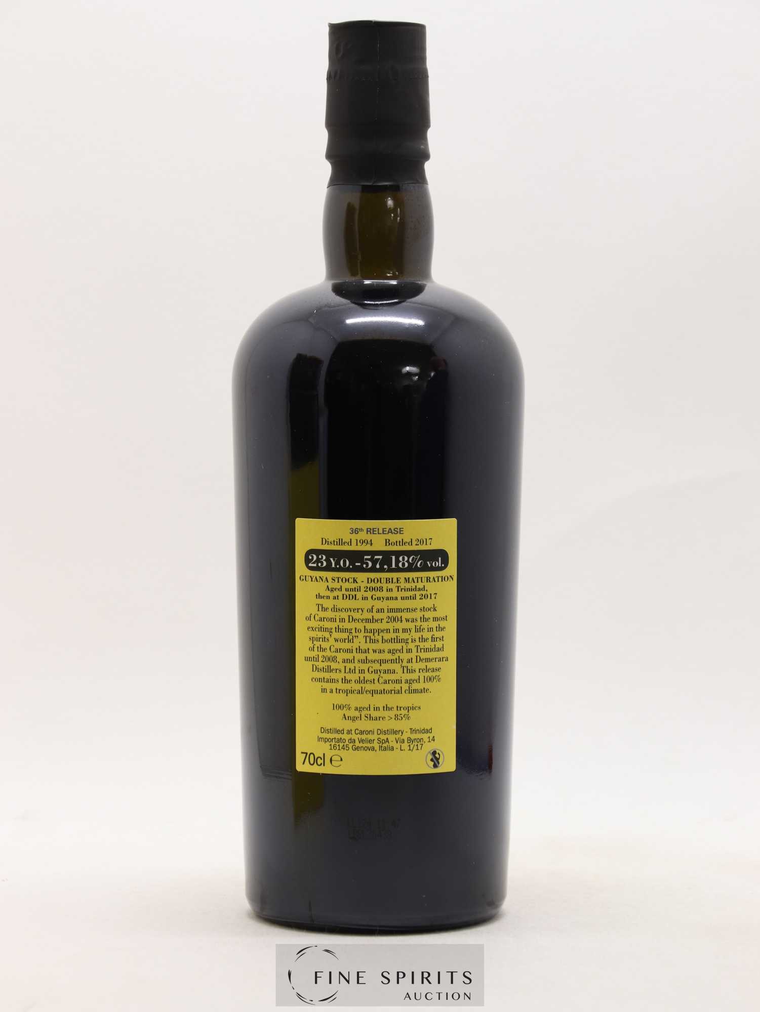 Caroni 23 years 1994 Velier 36th Release Double Maturation - bottled 2017 Guyana Stock - Lot of 1 bottle - 2