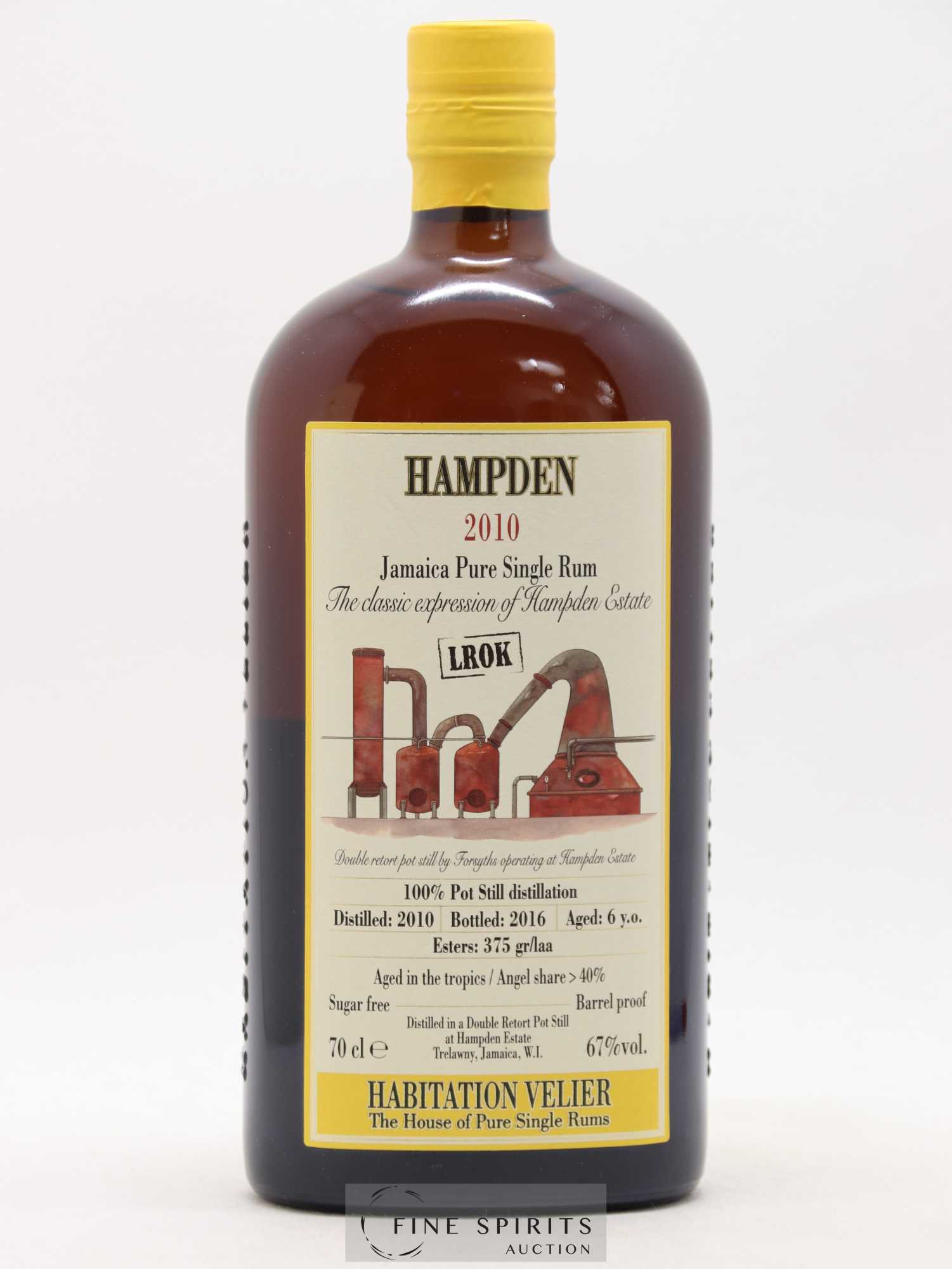 Hampden 6 years 2010 Velier LROK Pot Still Distillation - bottled 2016 Habitation Velier - Posten von 1 Flasche - 1