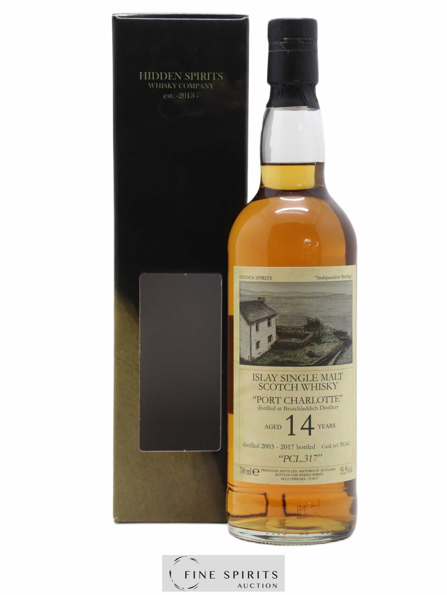Port Charlotte 14 years 2003 Hidden Spirits PCL.317 Cask n°PC641 - bottled 2017 - Lot de 1 bouteille - 0