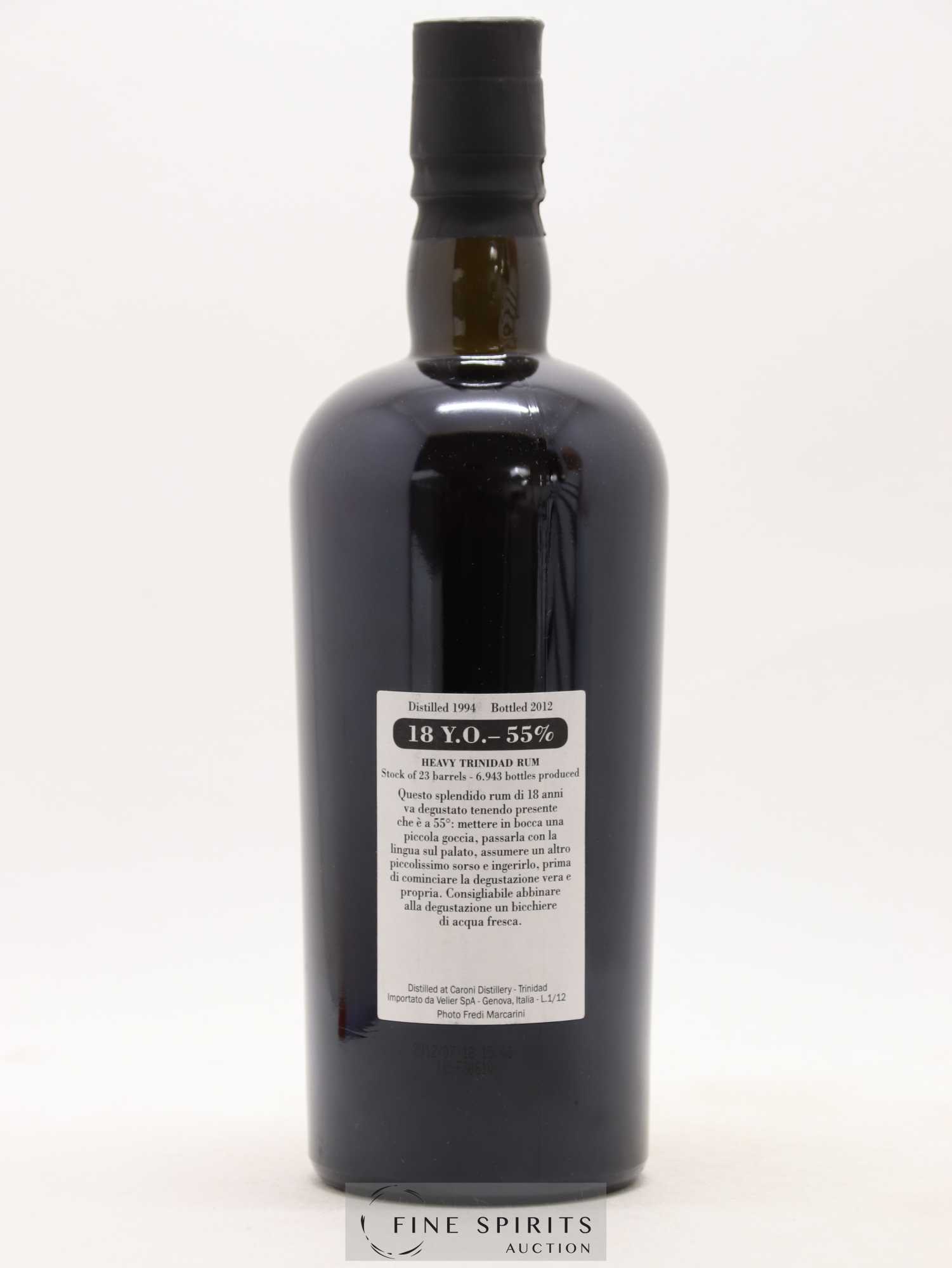 Caroni 18 years 1994 Velier Stock of 23 Barrels One of 6943 - bottled 2012 - Lot de 1 bouteille - 2