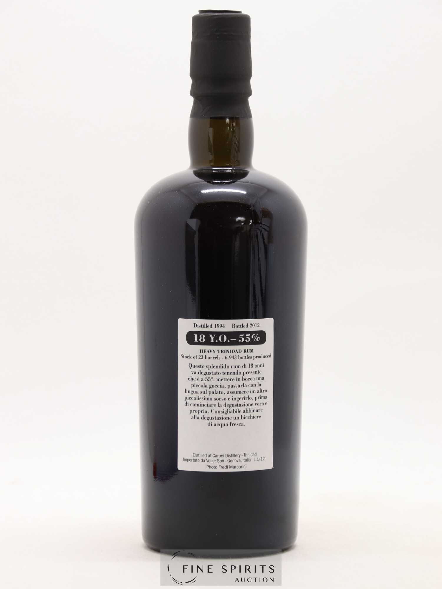 Caroni 18 years 1994 Velier Stock of 23 Barrels One of 6943 - bottled 2012 - Lot de 1 bouteille - 2