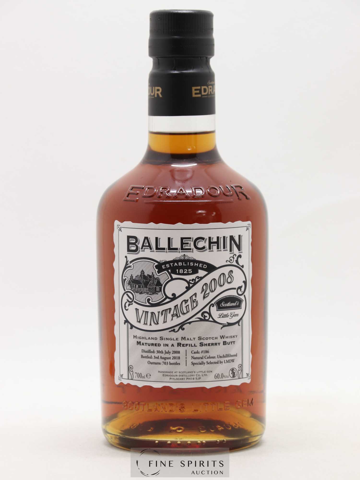 Ballechin 2008 Of. Cask n°186 - One of 703 - bottled 2018 LMDW - Lot de 1 bouteille - 1