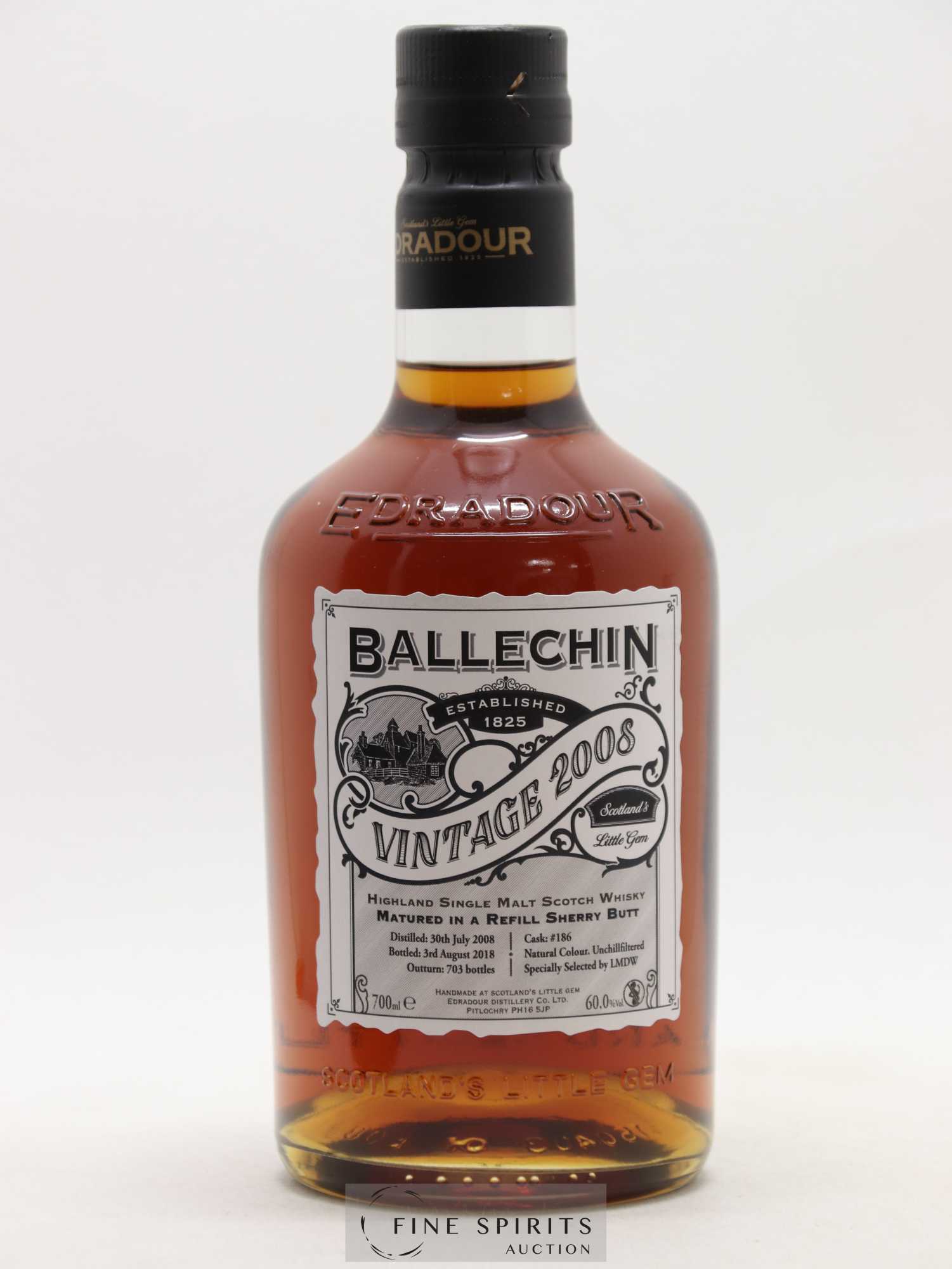 Ballechin 2008 Of. Cask n°186 - One of 703 - bottled 2018 LMDW - Lot de 1 bouteille - 1