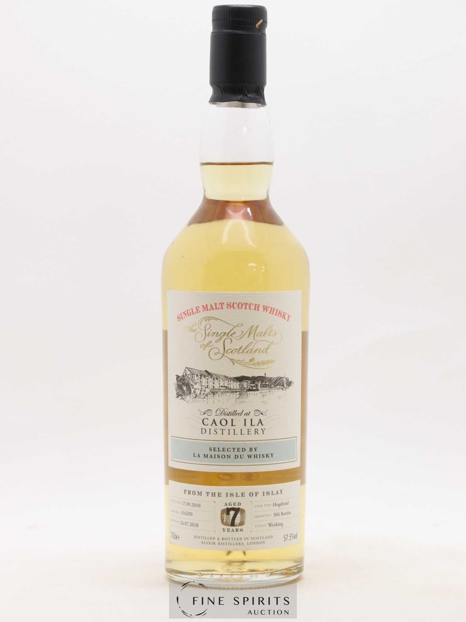 Caol Ila 7 years 2010 Elixir Distillers Cask n°316209 - One of 306 - bottled 2018 LMDW The Single Malts of Scotland - Lot de 1 bouteille - 1