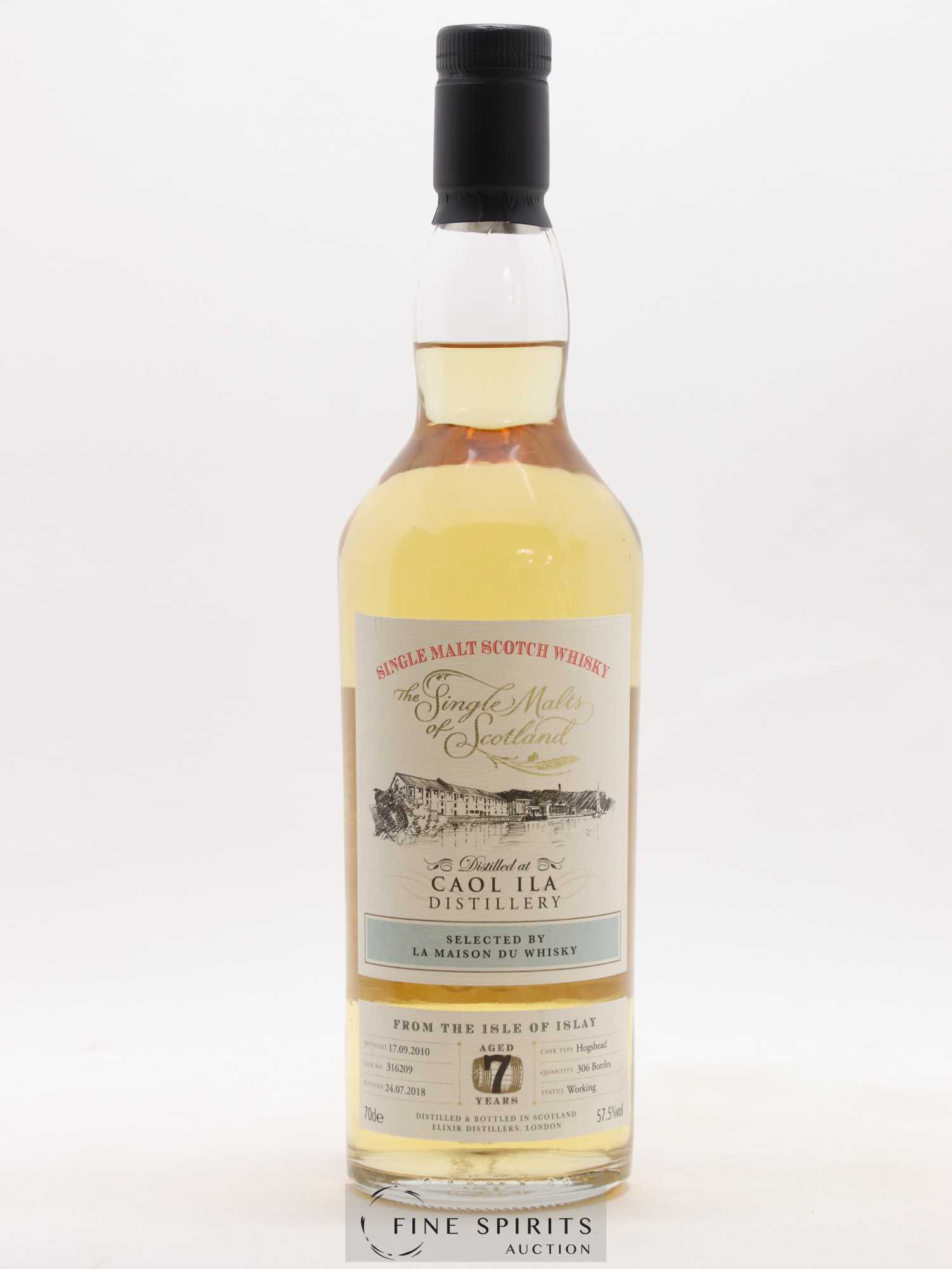 Caol Ila 7 years 2010 Elixir Distillers Cask n°316209 - One of 306 - bottled 2018 LMDW The Single Malts of Scotland - Lot de 1 bouteille - 1