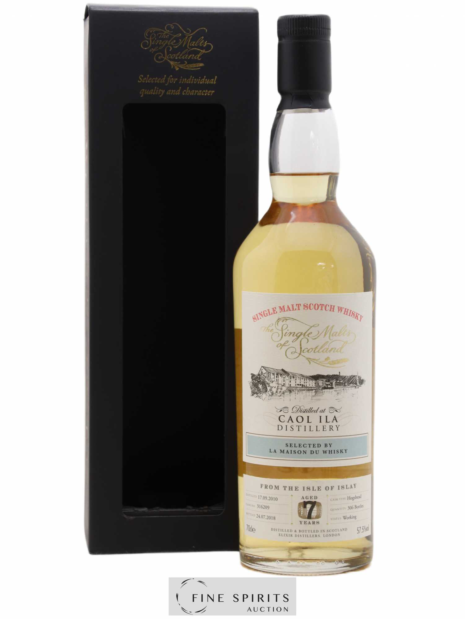 Caol Ila 7 years 2010 Elixir Distillers Cask n°316209 - One of 306 - bottled 2018 LMDW The Single Malts of Scotland - Lot de 1 bouteille - 0