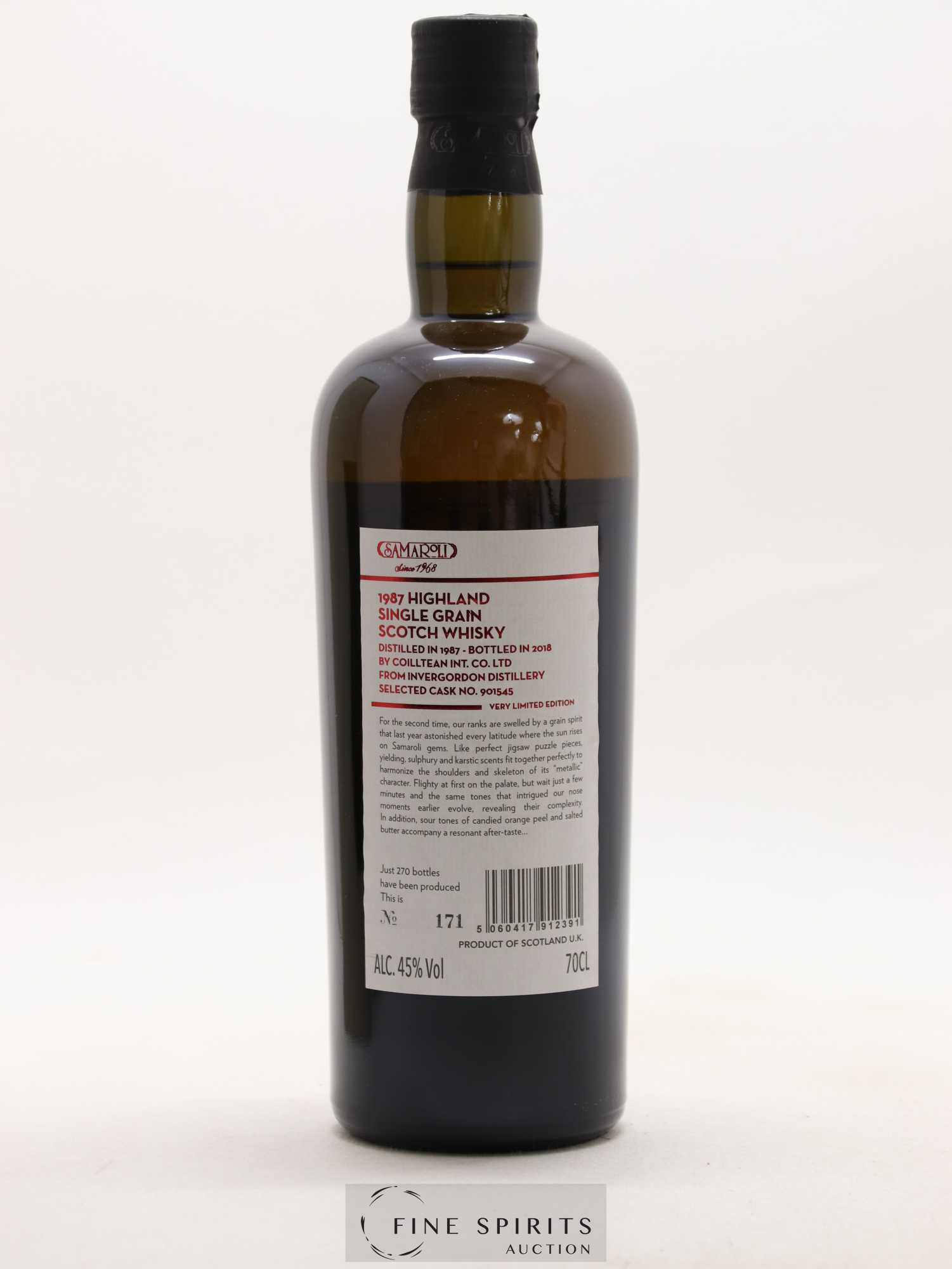 Invergordon 1987 Samaroli Cask n°901545 - One of 270 - bottled 2018 - Lot de 1 bouteille - 2