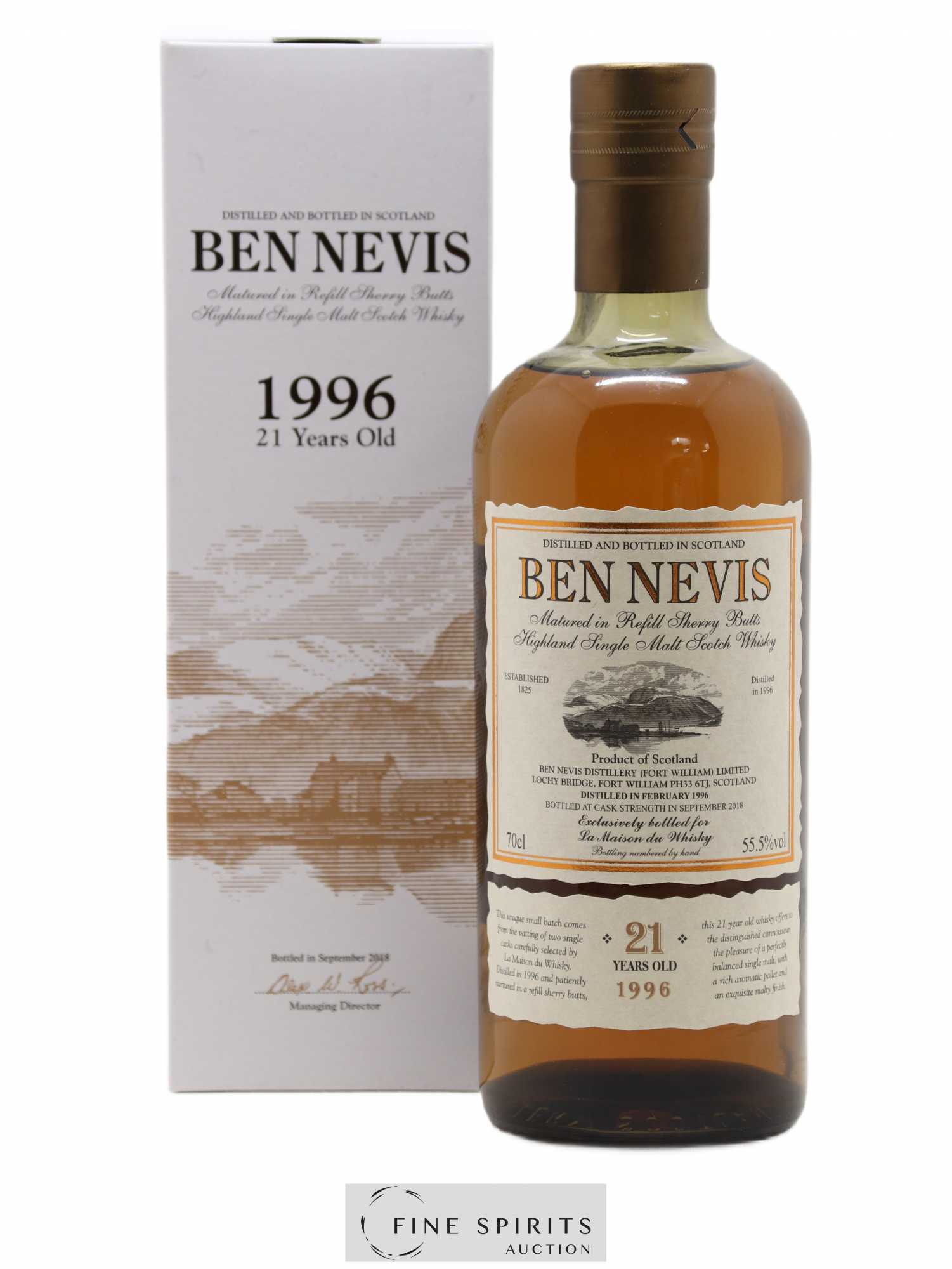 Ben Nevis 21 years 1996 Of. Sherry Butts - One of 1049 - bottled 2018 LMDW - Lot de 1 bouteille - 0