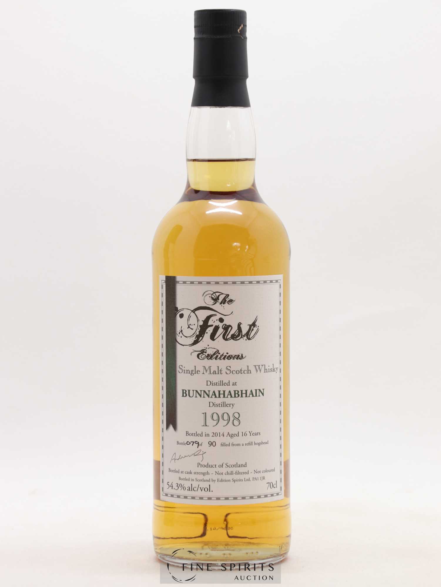 Bunnahabhain 16 years 1998 Edition Spirits Refill Hogshead - One of 90 - bottled 2014 The First Editions - Lot de 1 bouteille - 1