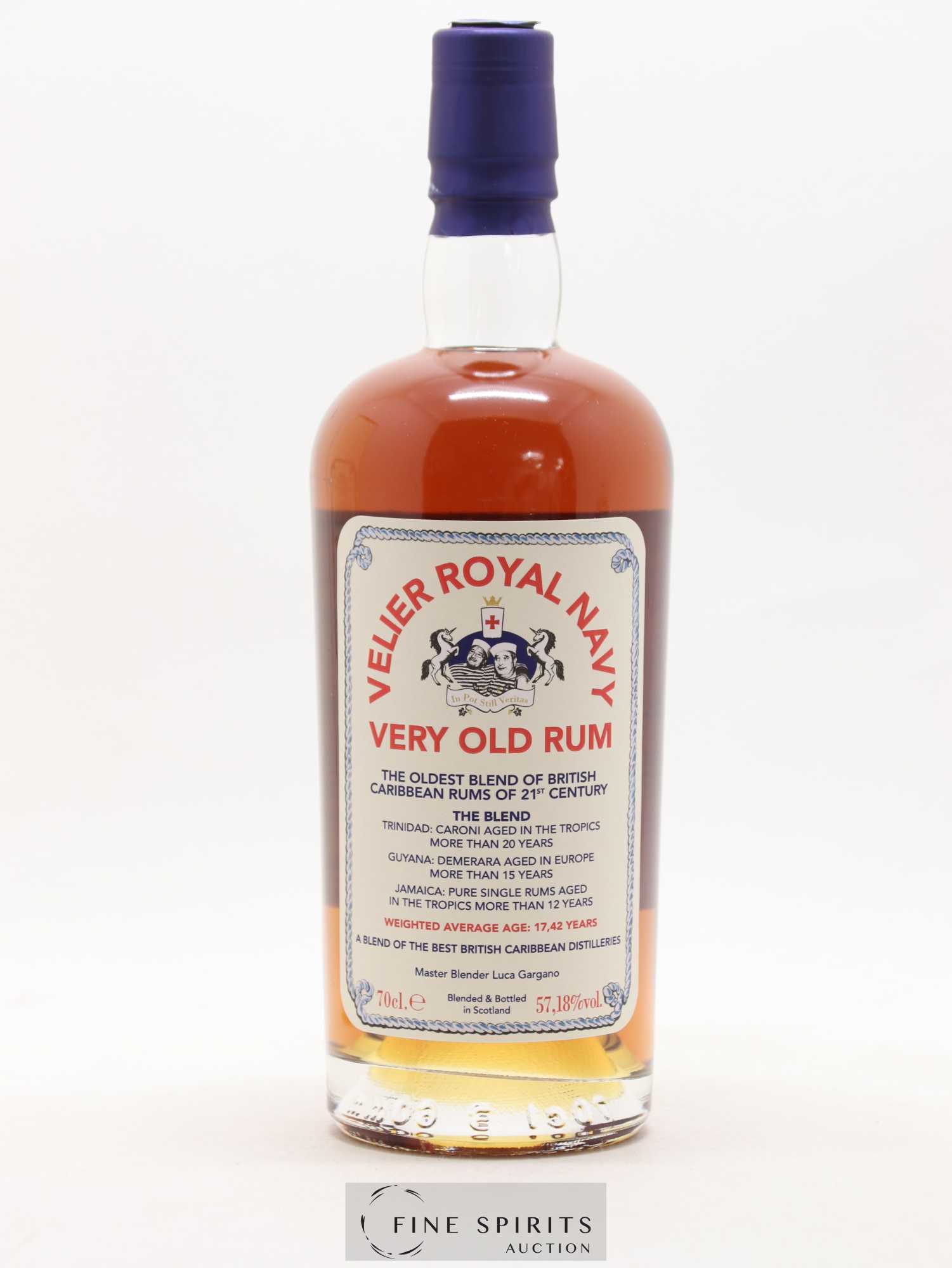 Velier Royal Navy 17 years Of. In Pot Still Veritas 7 Marks from 1990 to 2005 - Lot de 1 bouteille - 1