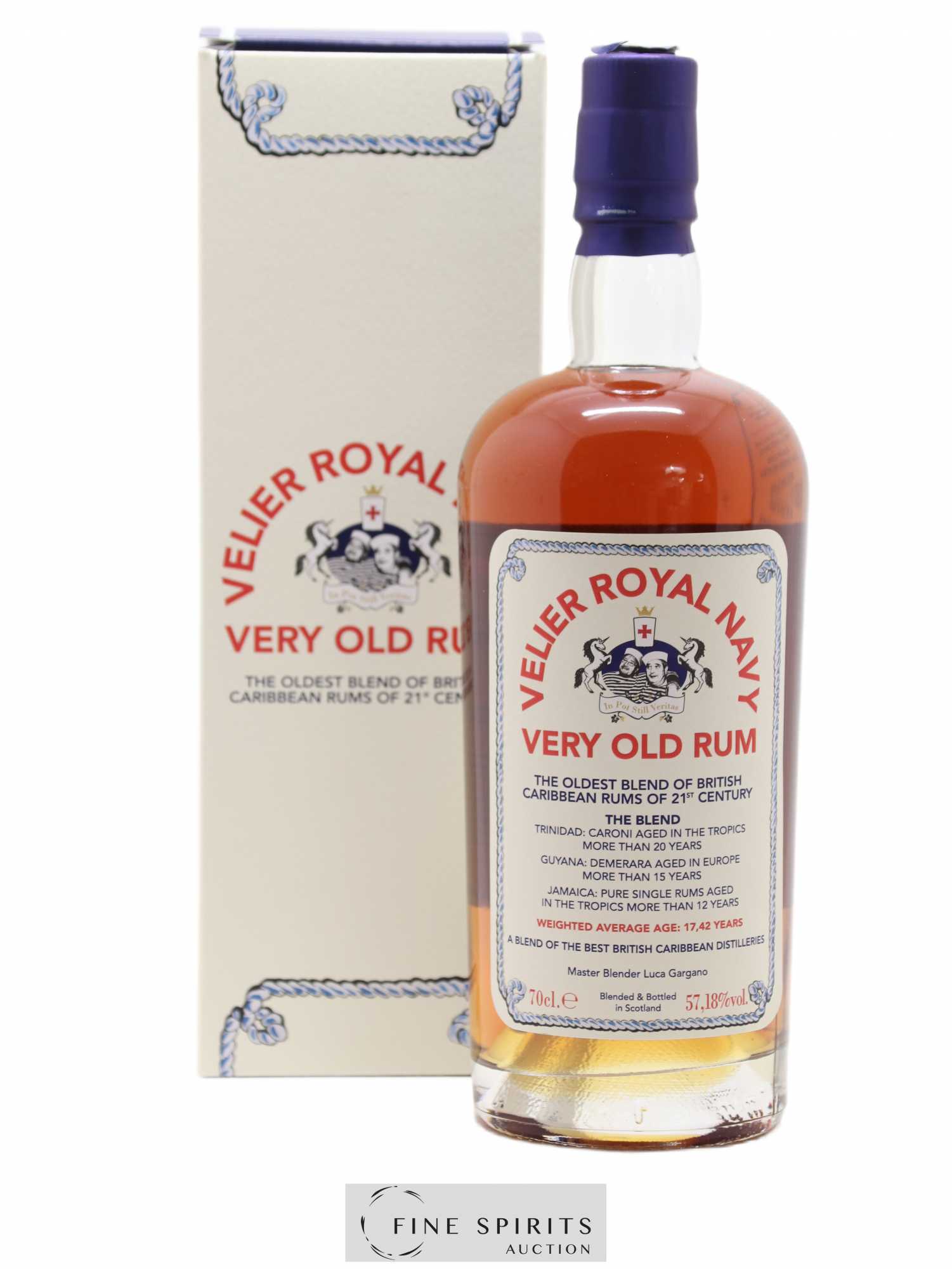 Velier Royal Navy 17 years Of. In Pot Still Veritas 7 Marks from 1990 to 2005 - Lot de 1 bouteille - 0