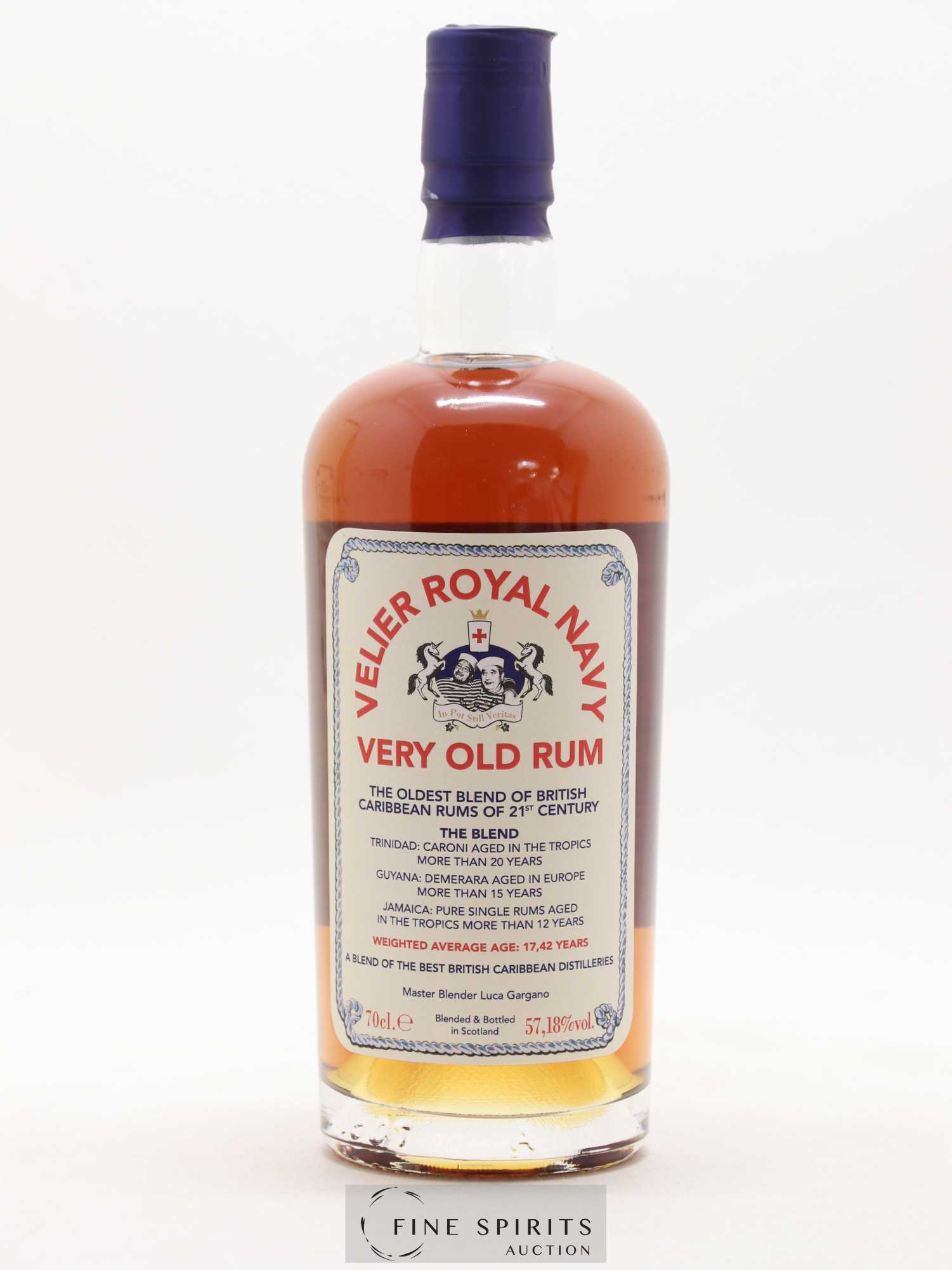 Velier Royal Navy 17 years Of. In Pot Still Veritas 7 Marks from 1990 to 2005 - Lot de 1 bouteille - 1