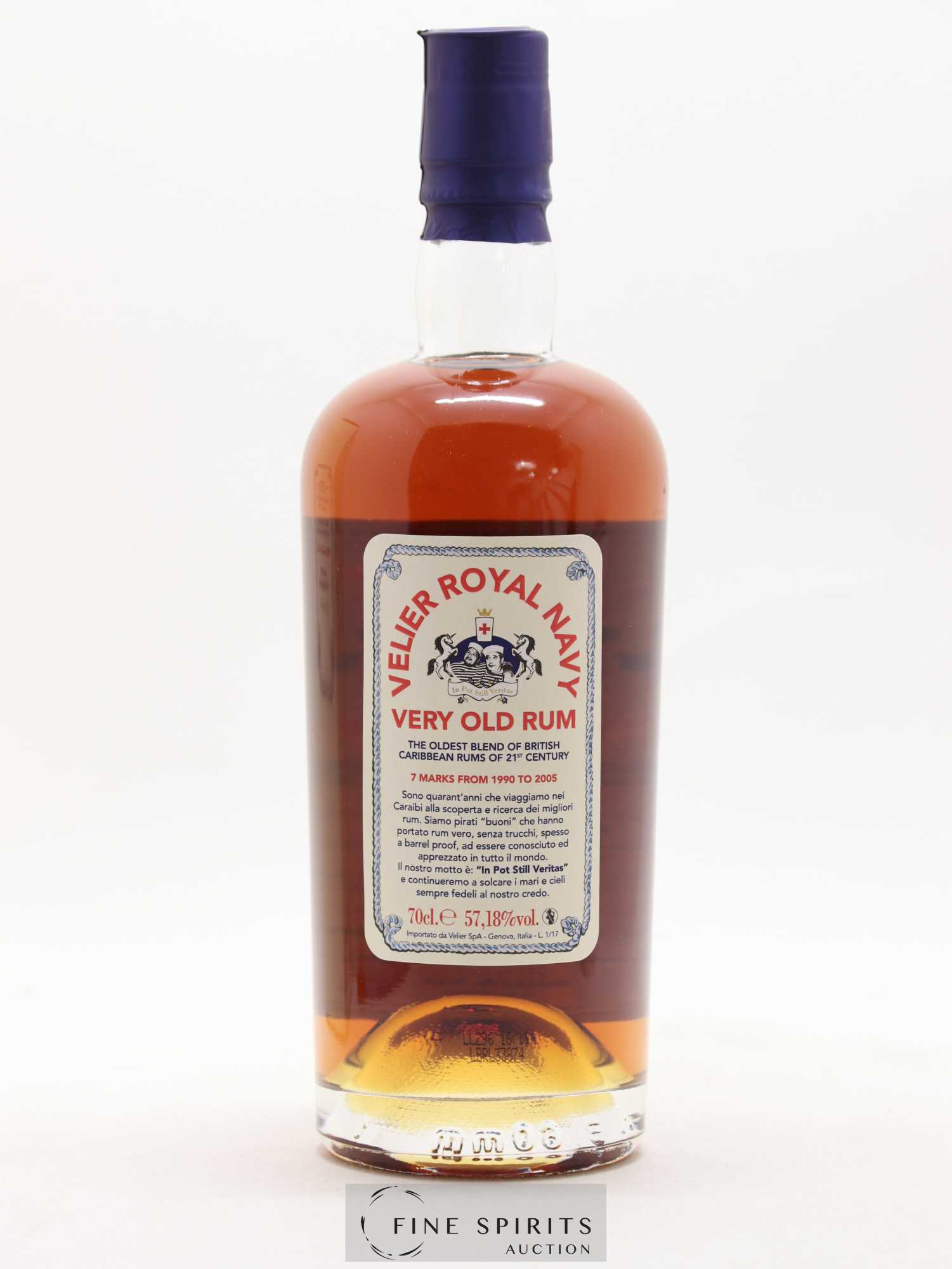 Velier Royal Navy 17 years Of. In Pot Still Veritas 7 Marks from 1990 to 2005 - Lot de 1 bouteille - 2
