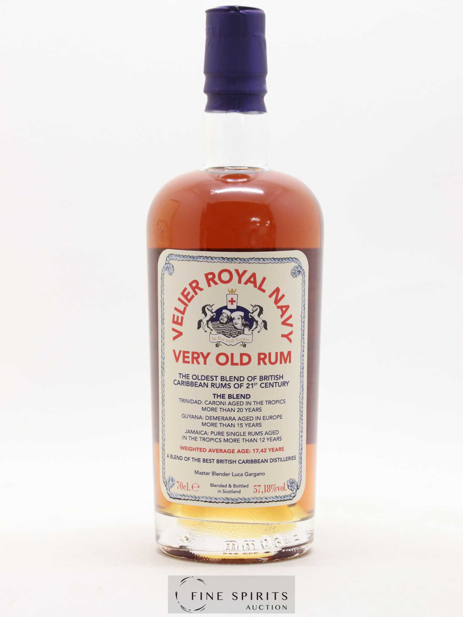 Velier Royal Navy 17 years Of. In Pot Still Veritas 7 Marks from 1990 to 2005 - Lot de 1 bouteille - 1